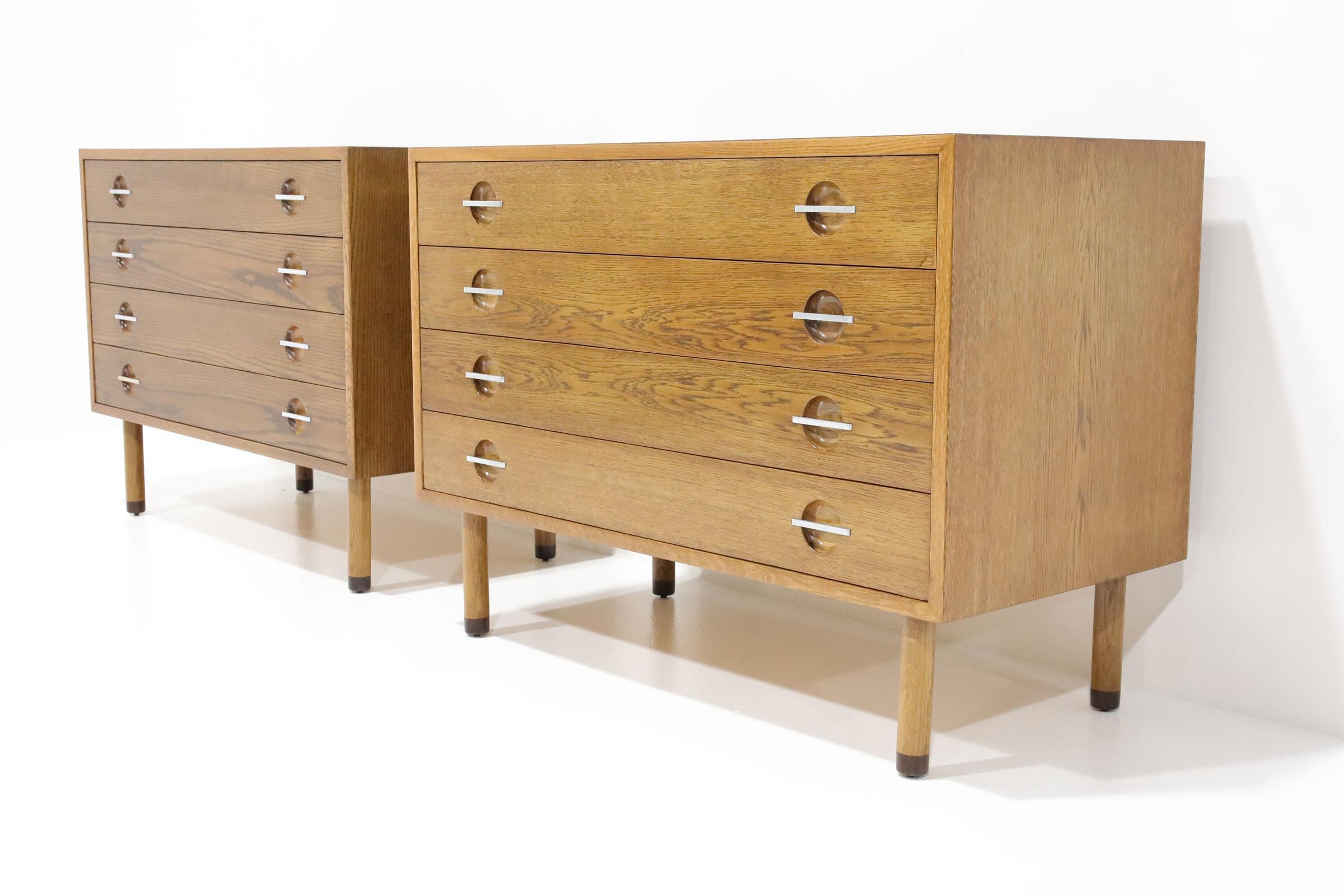 20th Century Pair of Hans Wegner Chests or Nightstands in Oak by Ry Mobler For Sale