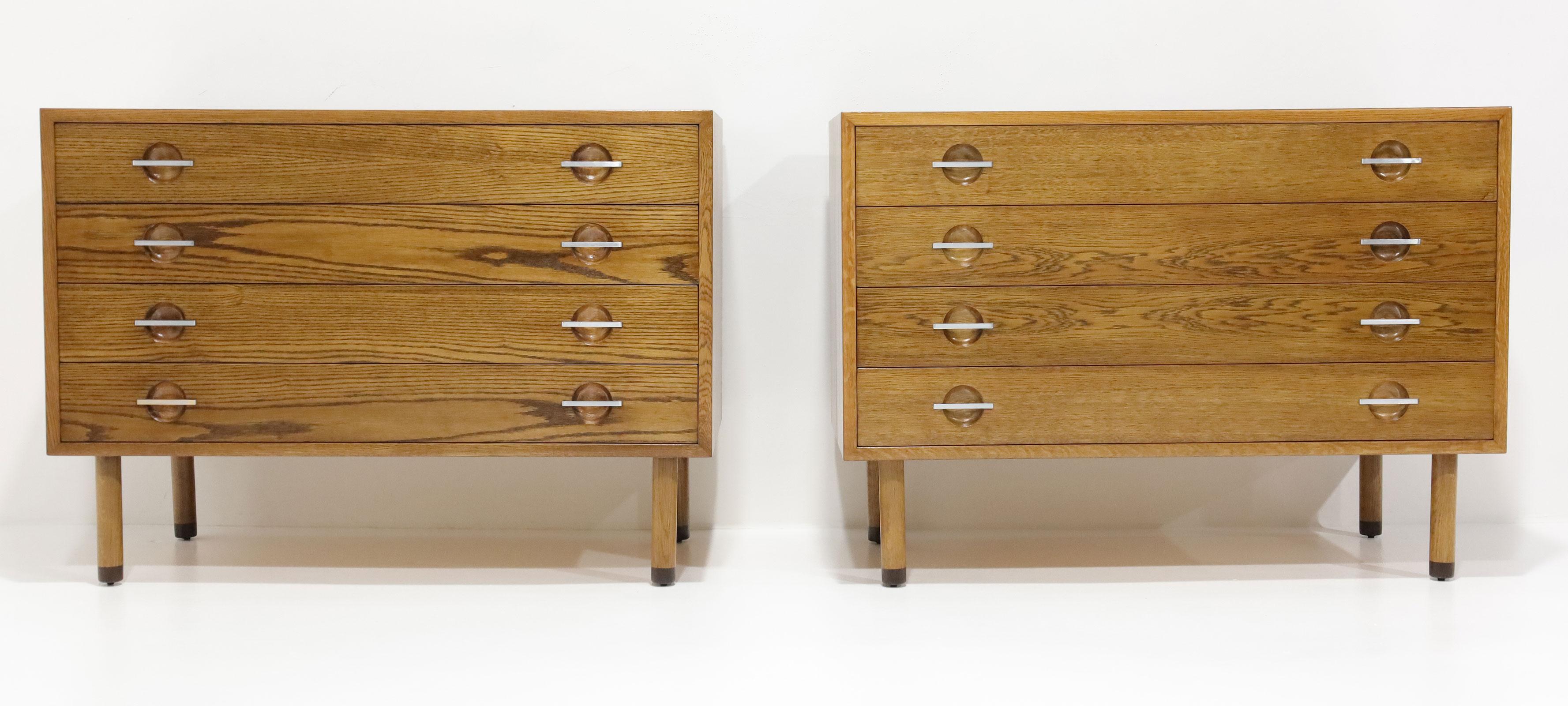 Pair of Hans Wegner Chests or Nightstands in Oak by Ry Mobler For Sale 1
