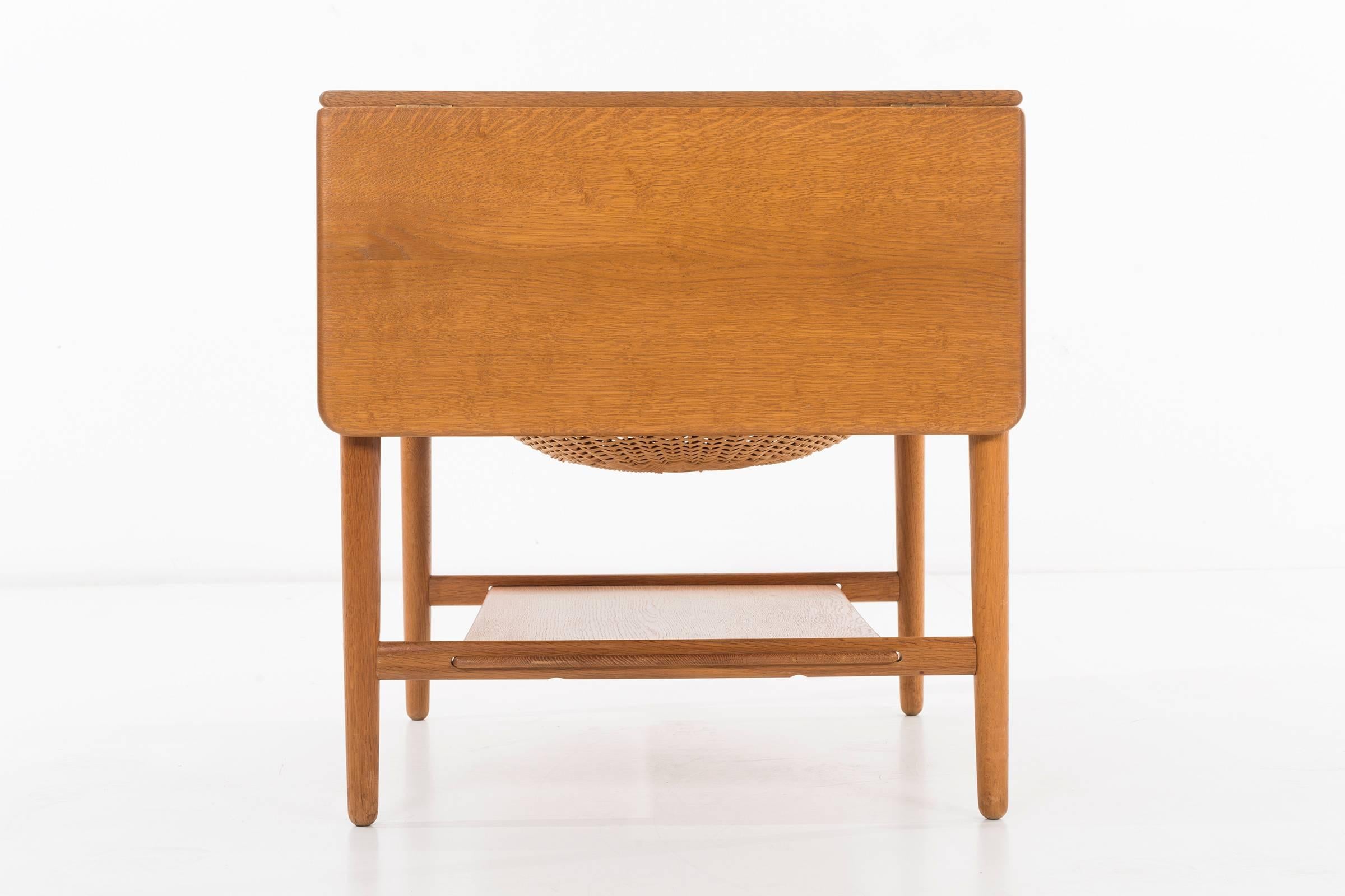 Pair of Hans Wegner Drop-Leaf Sewing Side Tables 2