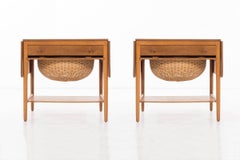 Pair of Hans Wegner Drop-Leaf Sewing Side Tables