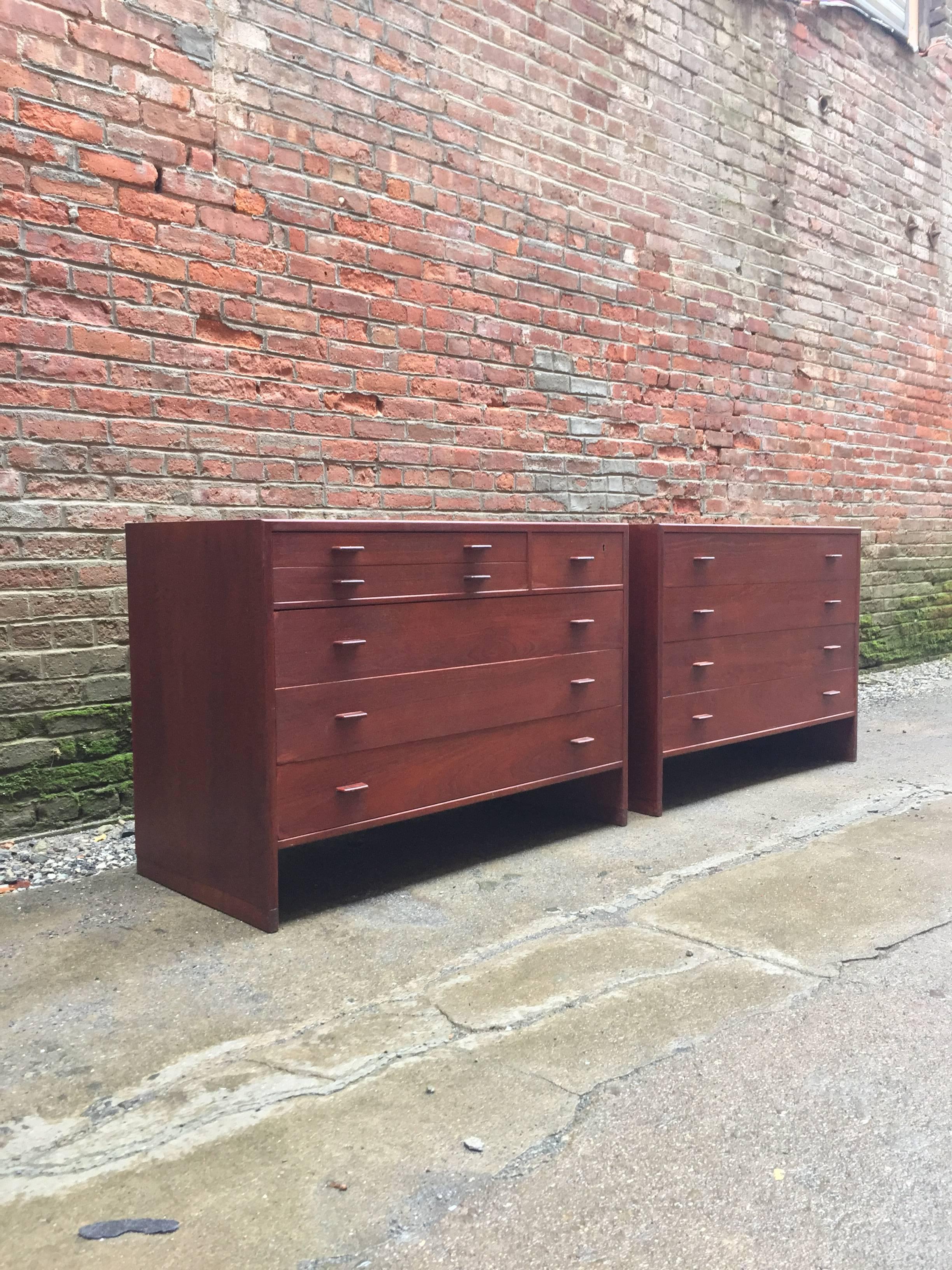 Mid-20th Century Pair of Hans Wegner for Ry Mobler Teak Cabinets