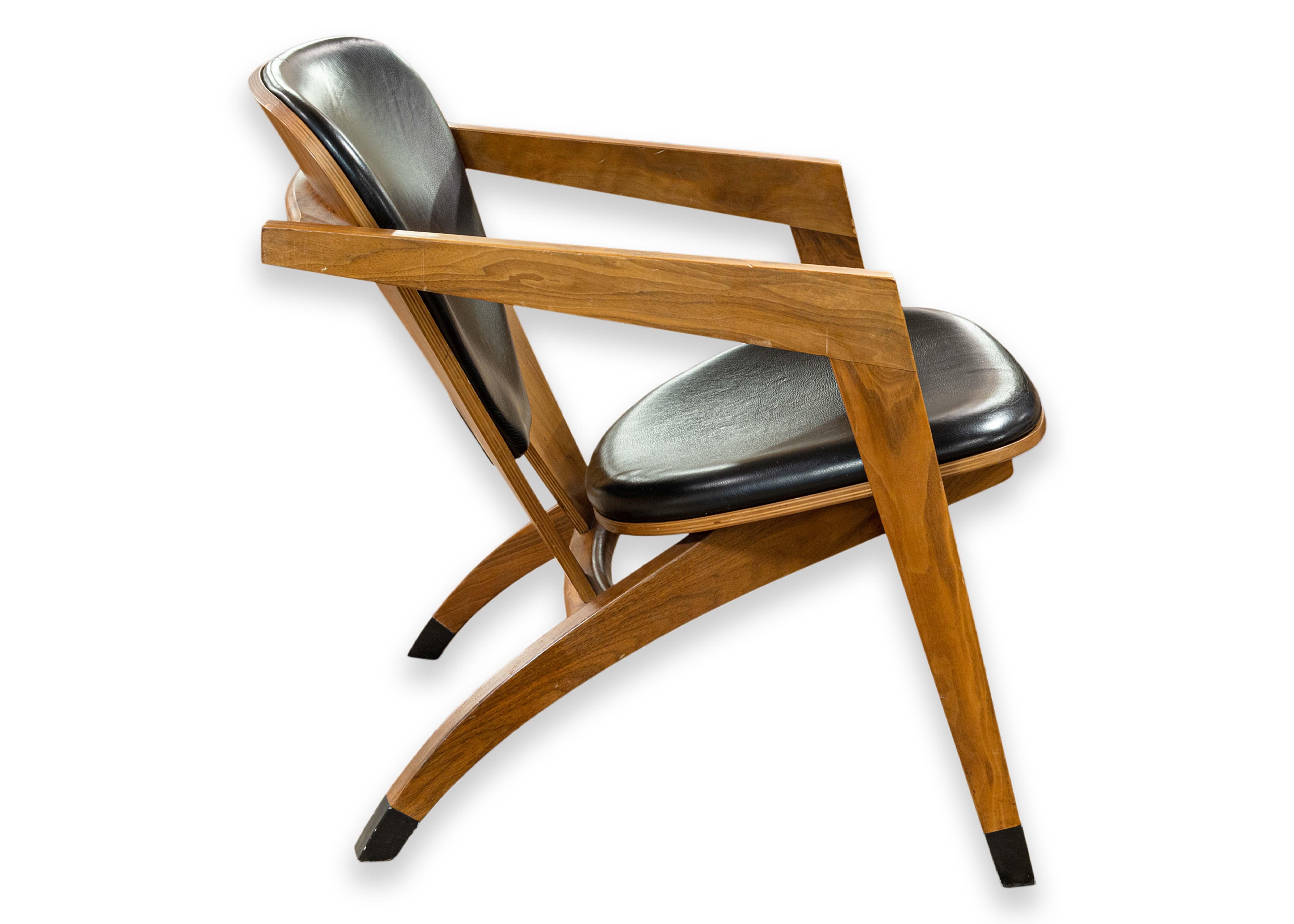 Pair of Hans Wegner GE-460 Butterfly Style Wood and Leather Accent Lounge Chairs 9