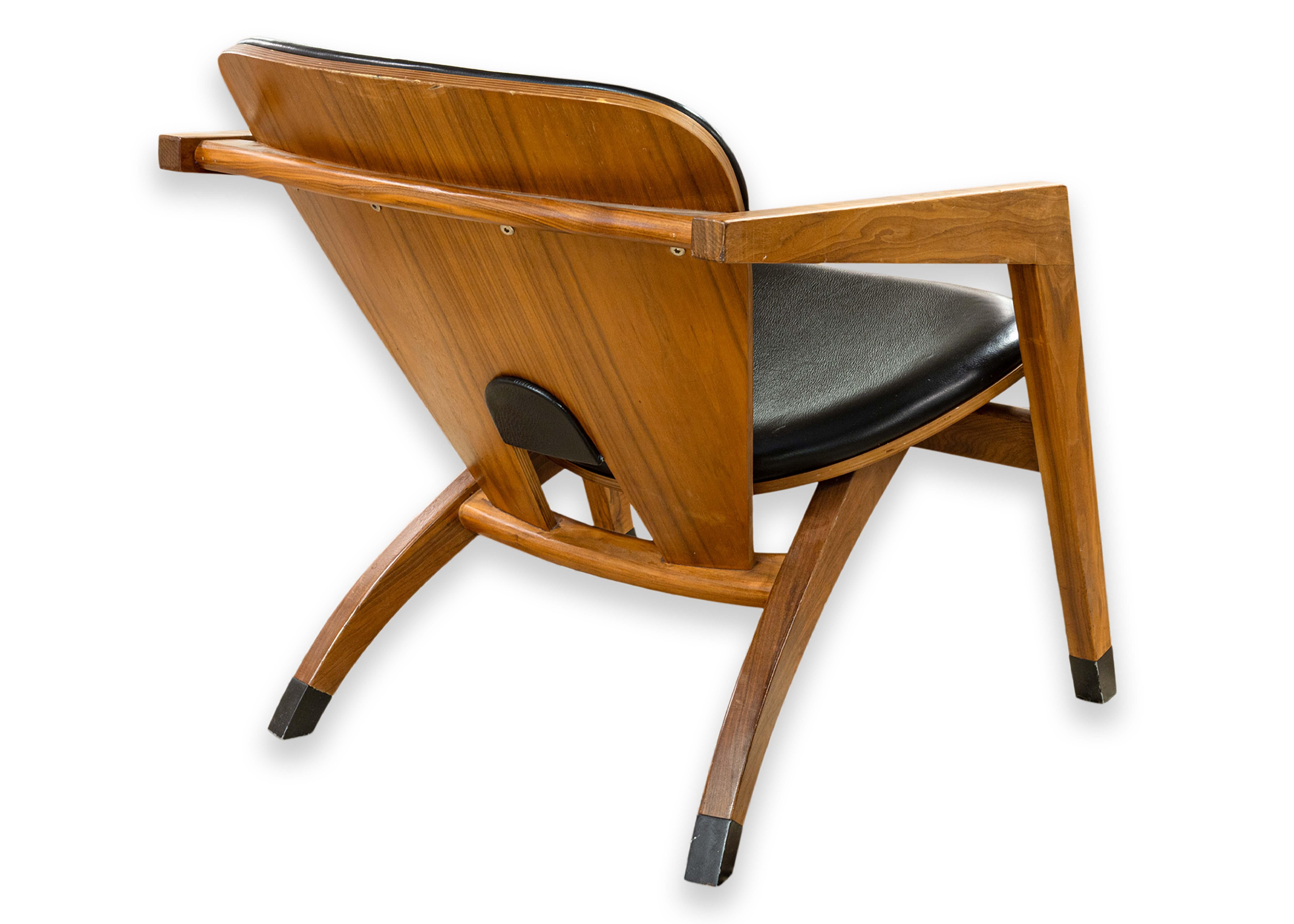 Pair of Hans Wegner GE-460 Butterfly Style Wood and Leather Accent Lounge Chairs 10