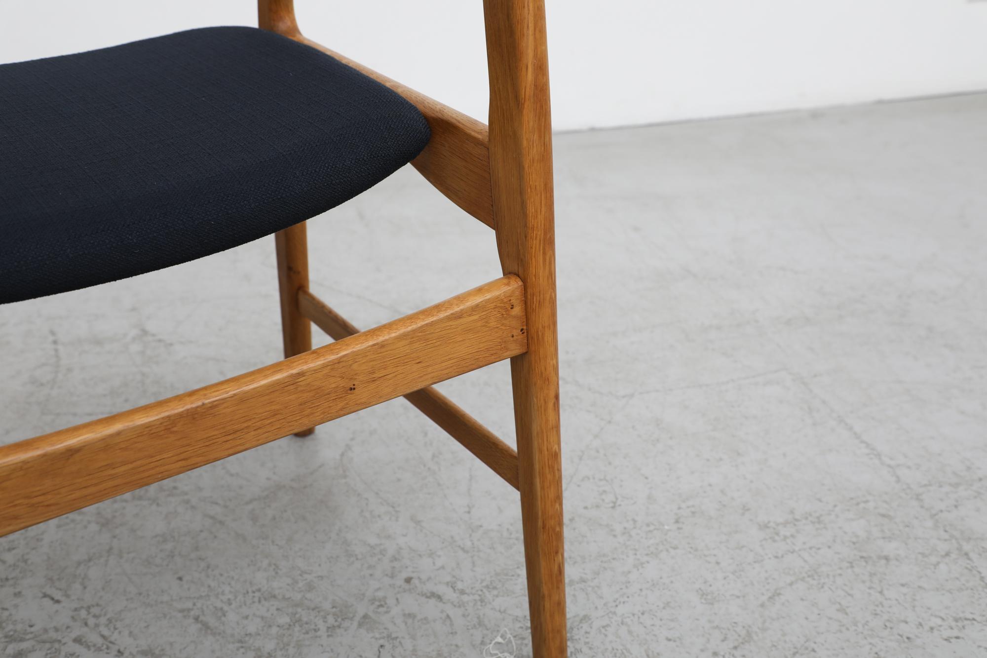 Pair of Hans Wegner Inspired Danish Oak Side Chairs For Sale 9