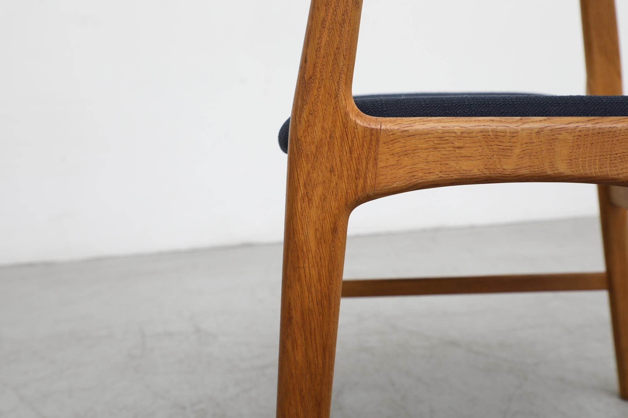 Pair of Hans Wegner Inspired Danish Oak Side Chairs For Sale 10