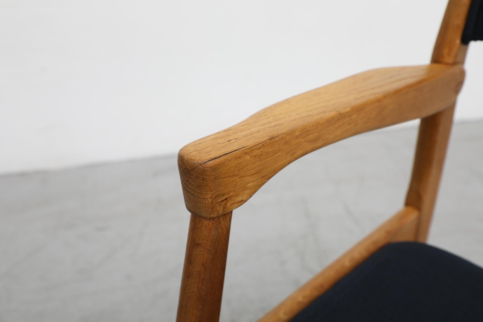 Pair of Hans Wegner Inspired Danish Oak Side Chairs For Sale 2