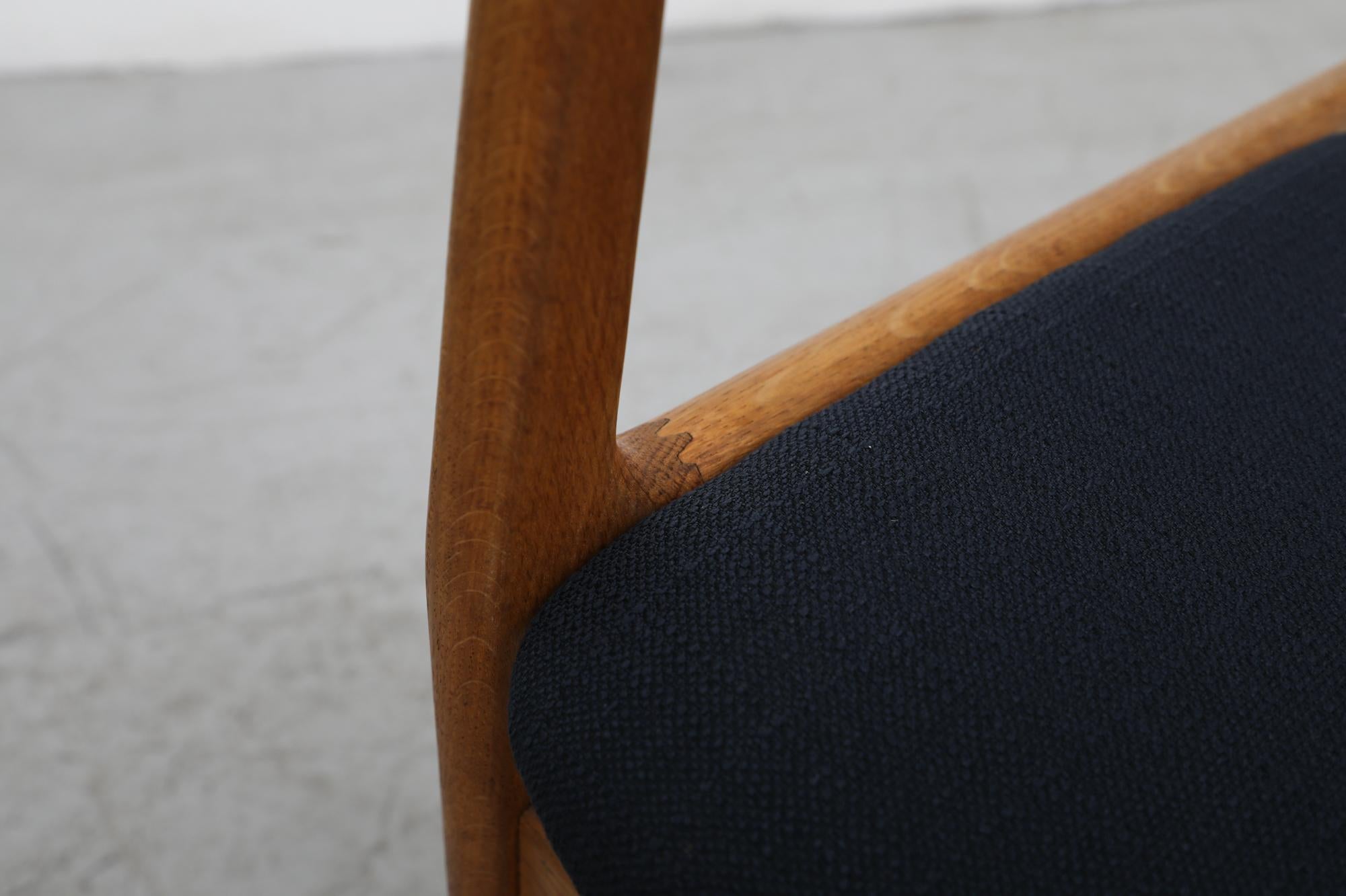 Pair of Hans Wegner Inspired Danish Oak Side Chairs For Sale 3