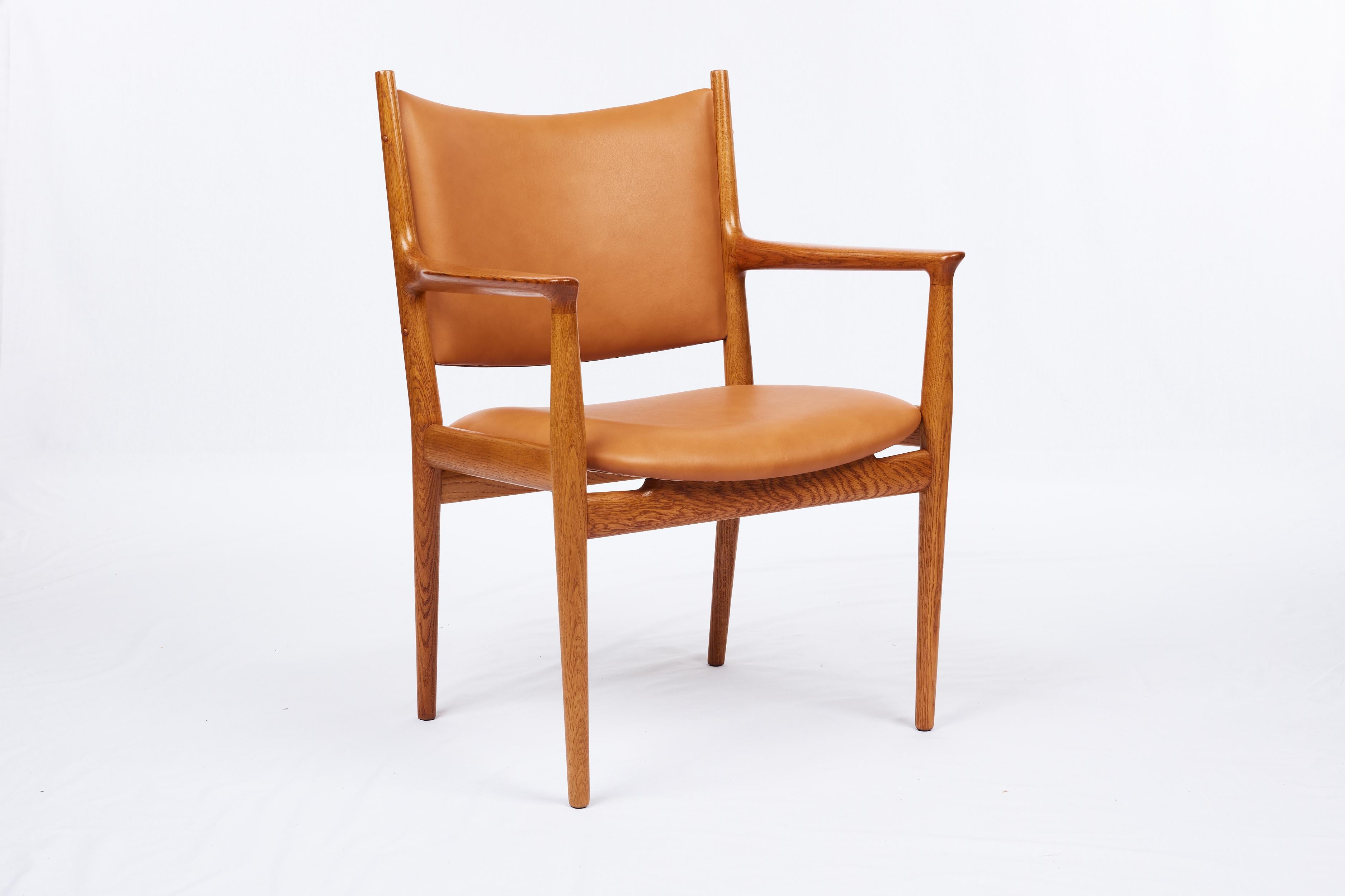 Danish Pair of Hans Wegner JH-509 Armchairs For Sale