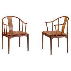 Paire de chaises en bois de rose Hans Wegner vers 1950