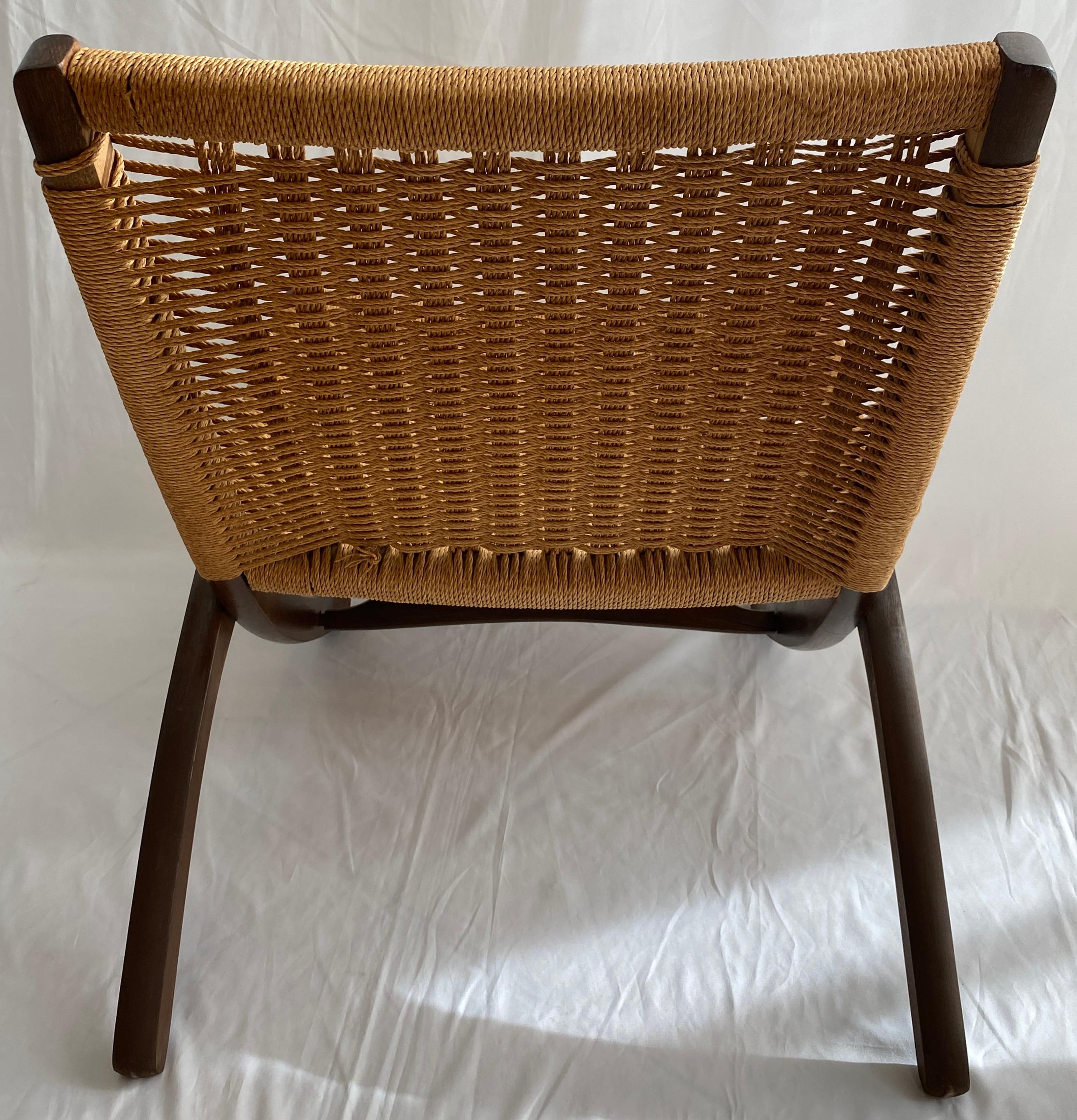 Coppia di sedie da salotto Foldes di metà secolo in stile Hans Wegner, sedie da salotto in teak In condizioni buone in vendita a Miami, FL