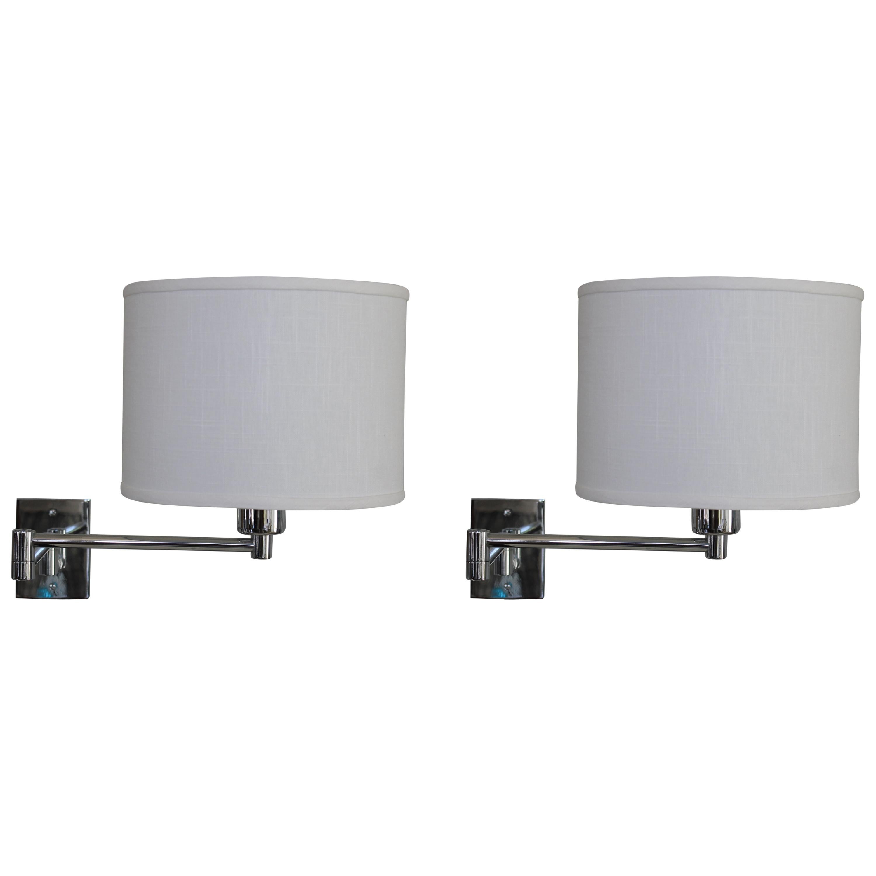 Pair of Hansen Metalarte Swing Arm Lamps