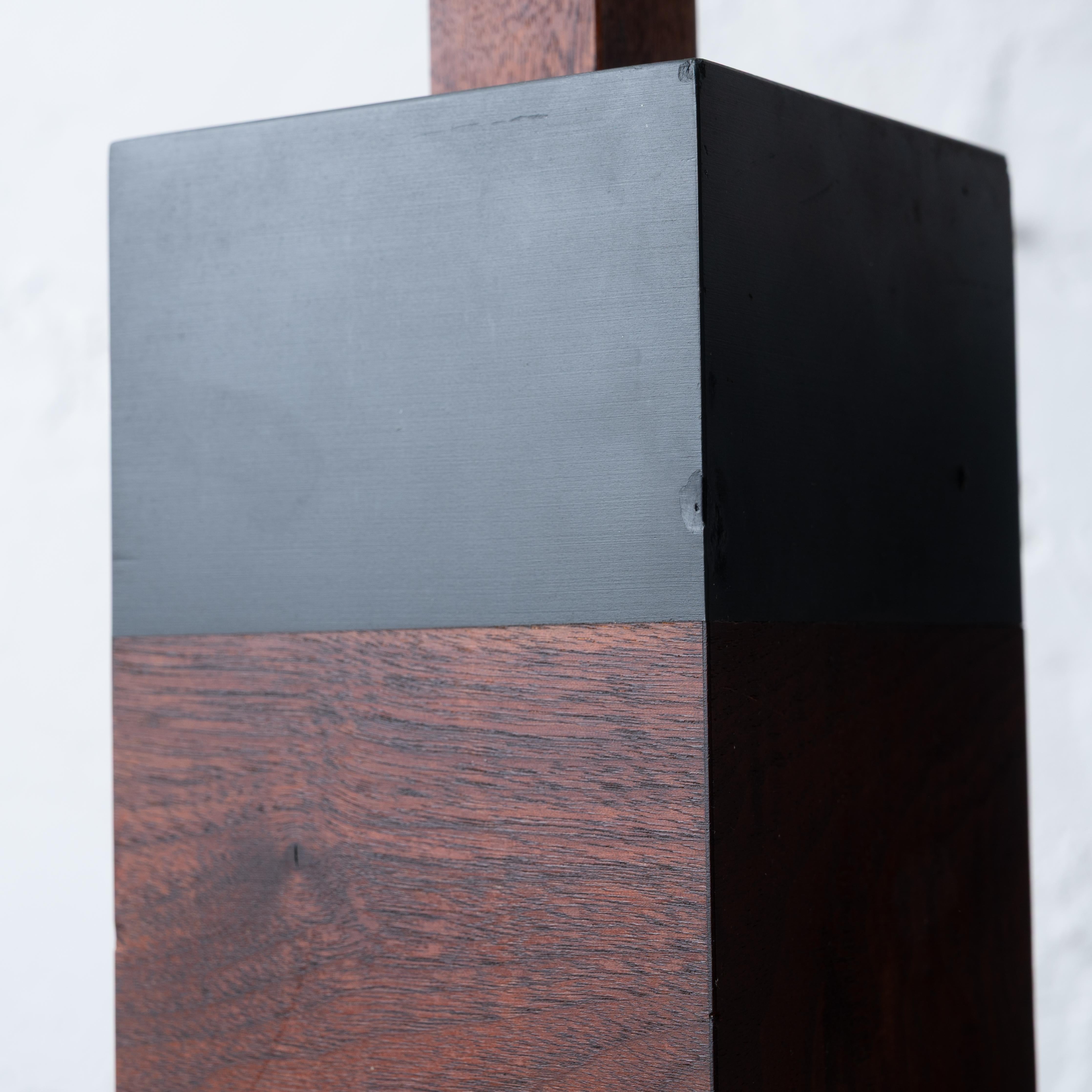 Mid-20th Century Pair of Harpswell House Slate & Teak Table Lamps, c.1960 For Sale
