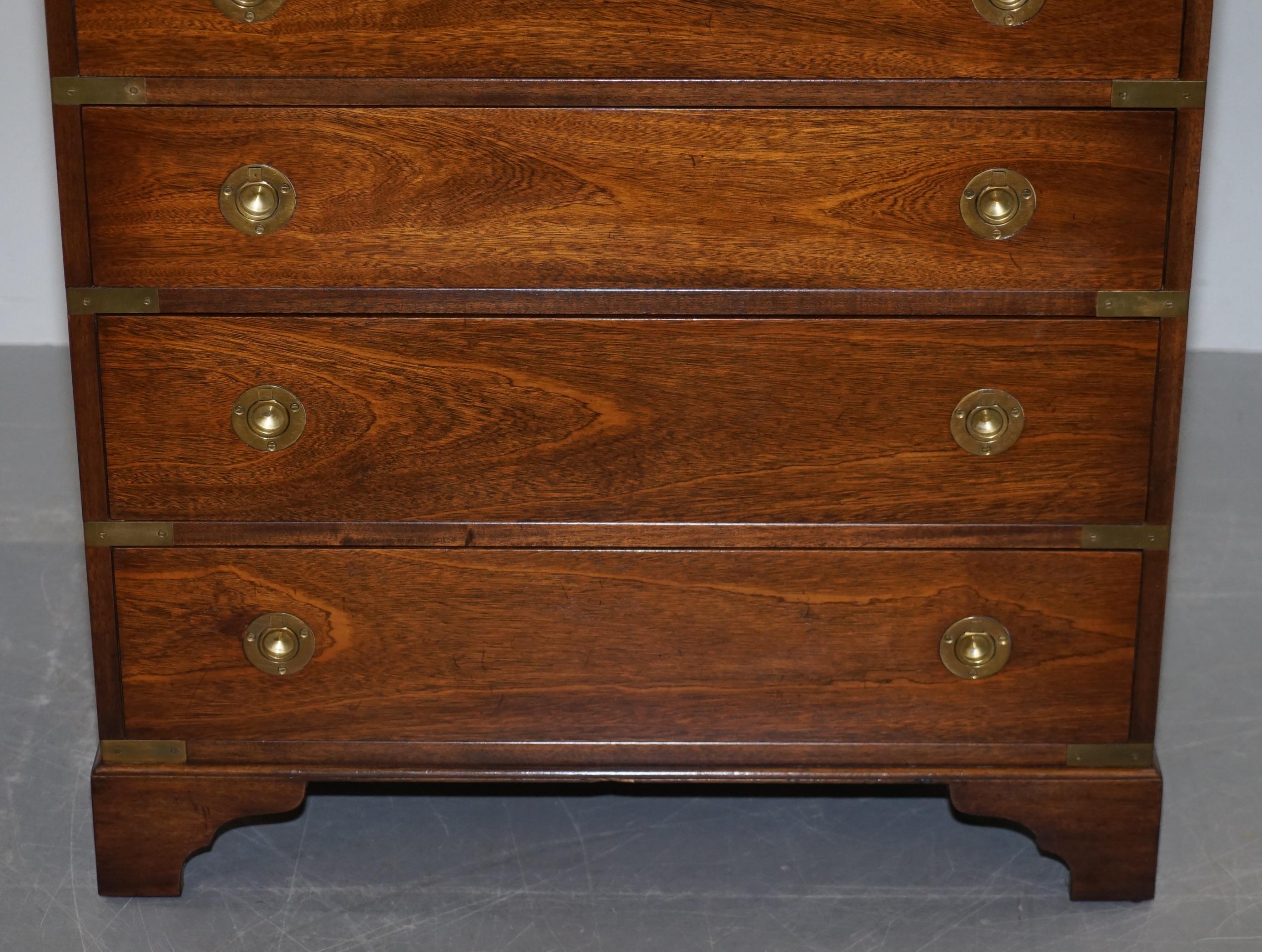 Pair of Harrods Kennedy Military Campaign Chest of Drawers Part of Large Suite 1