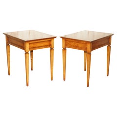 PAR DE MESAS PARA VINO HARRODS LONDON REH KENNEDY LARGE SiNGLE DRAWER SIDE END LAMP