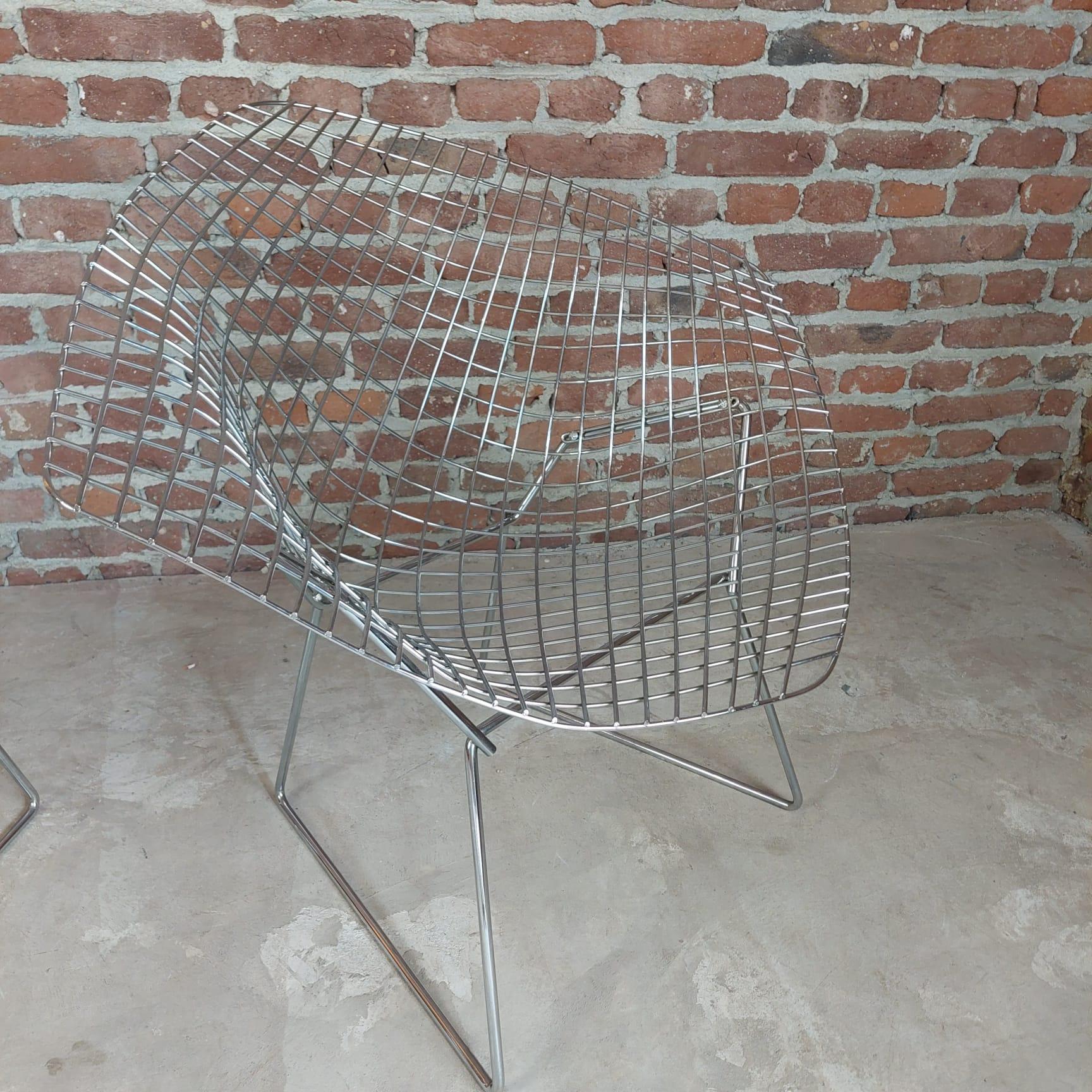 Paar Harry Bertoia-Diamantstühle für Knoll International, 1970er Jahre im Zustand „Hervorragend“ im Angebot in Torino, IT