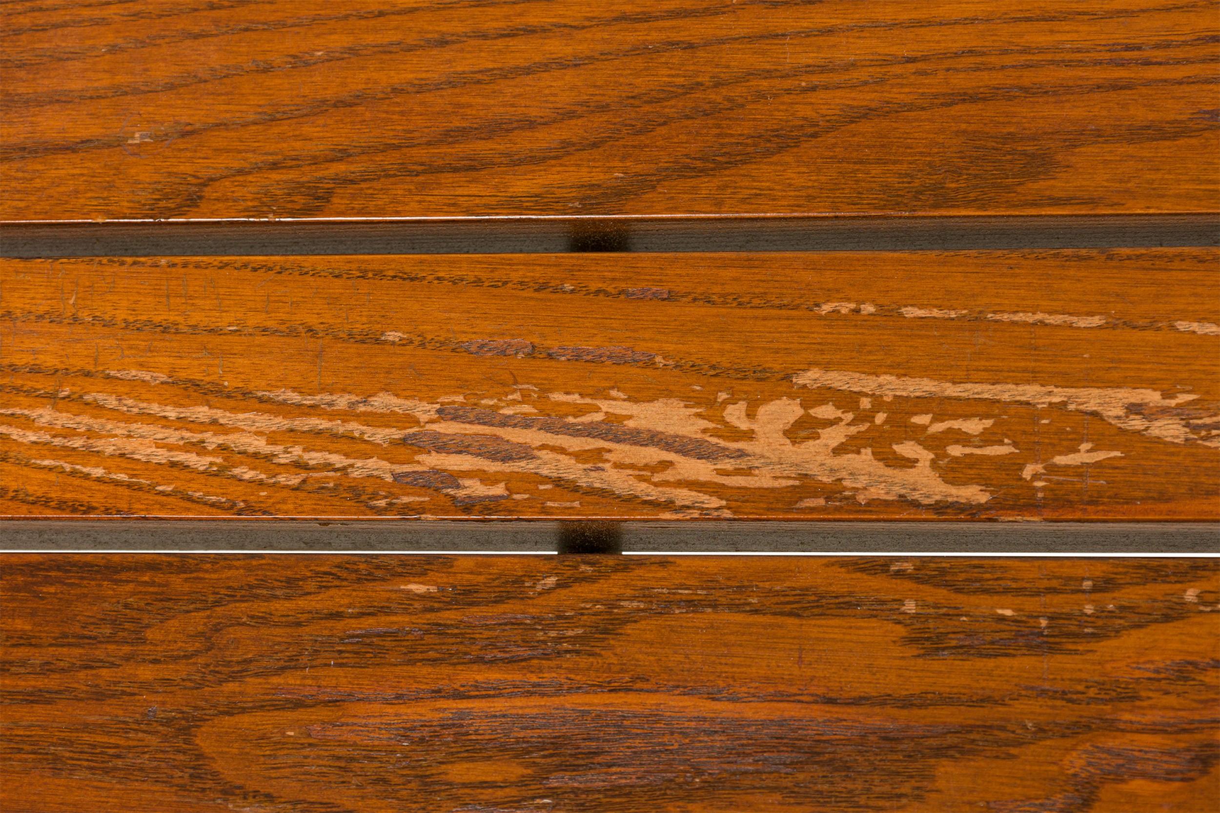 Fatto a mano Coppia di panche a Y in legno con doghe e metallo di Harry Bertoia per Knoll Associates in vendita
