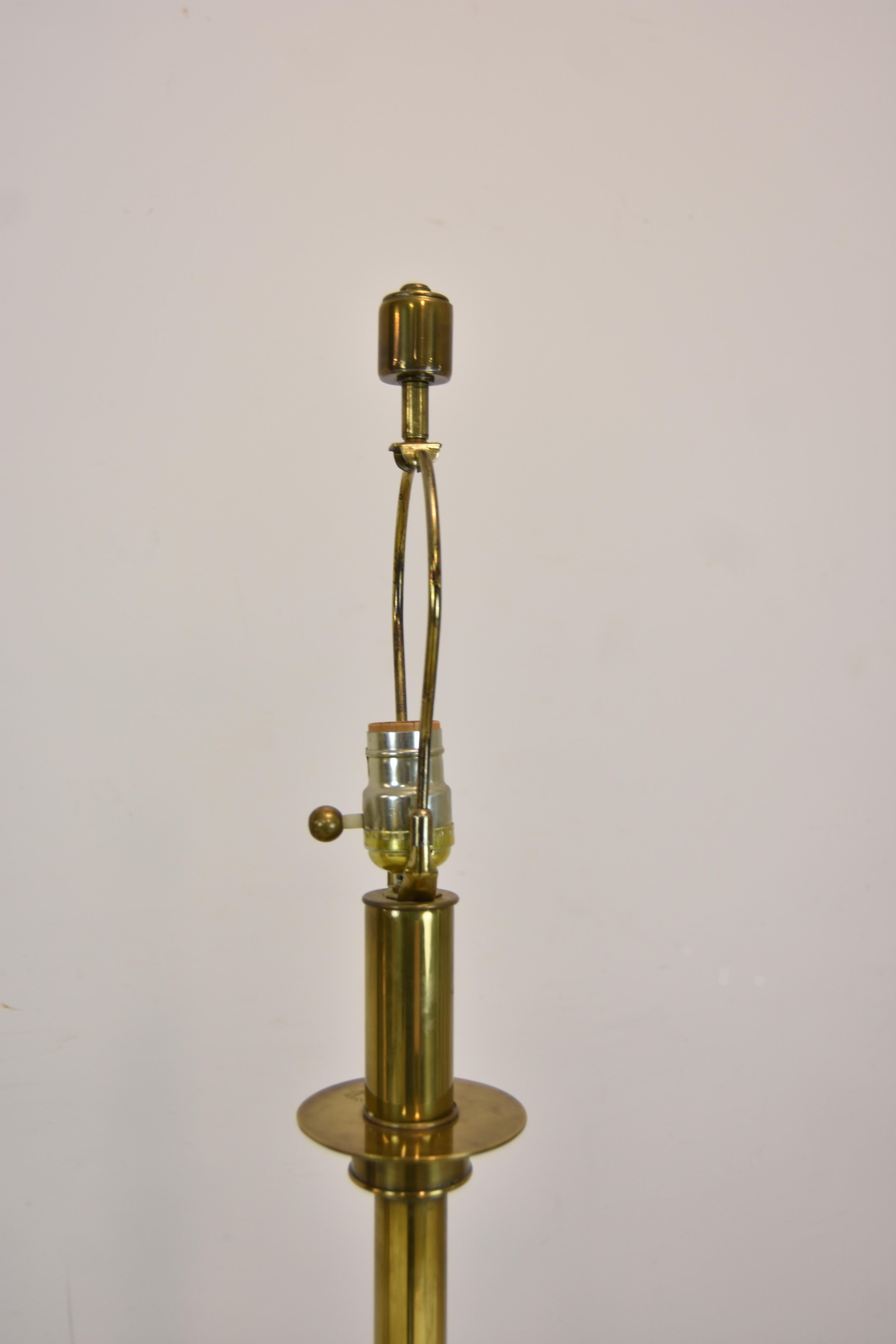 Modern Pair of Hart Associates Brass Adjustable Single Socket Floor Lamps