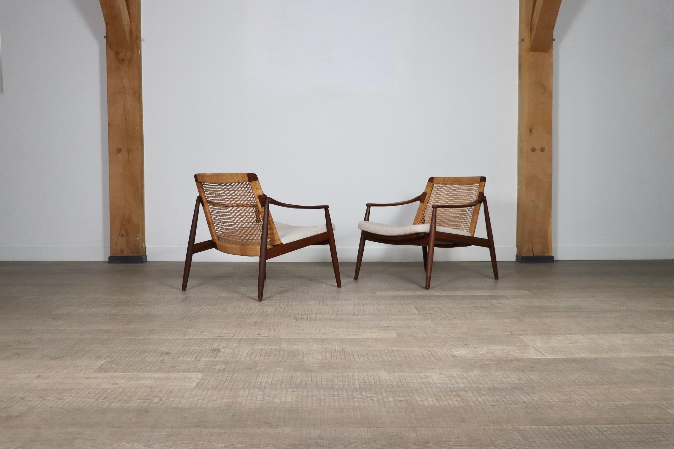 Pair Of Hartmut Lohmeyer Model 400 Lounge Chairs For Wilkhahn, 1959 For Sale 1