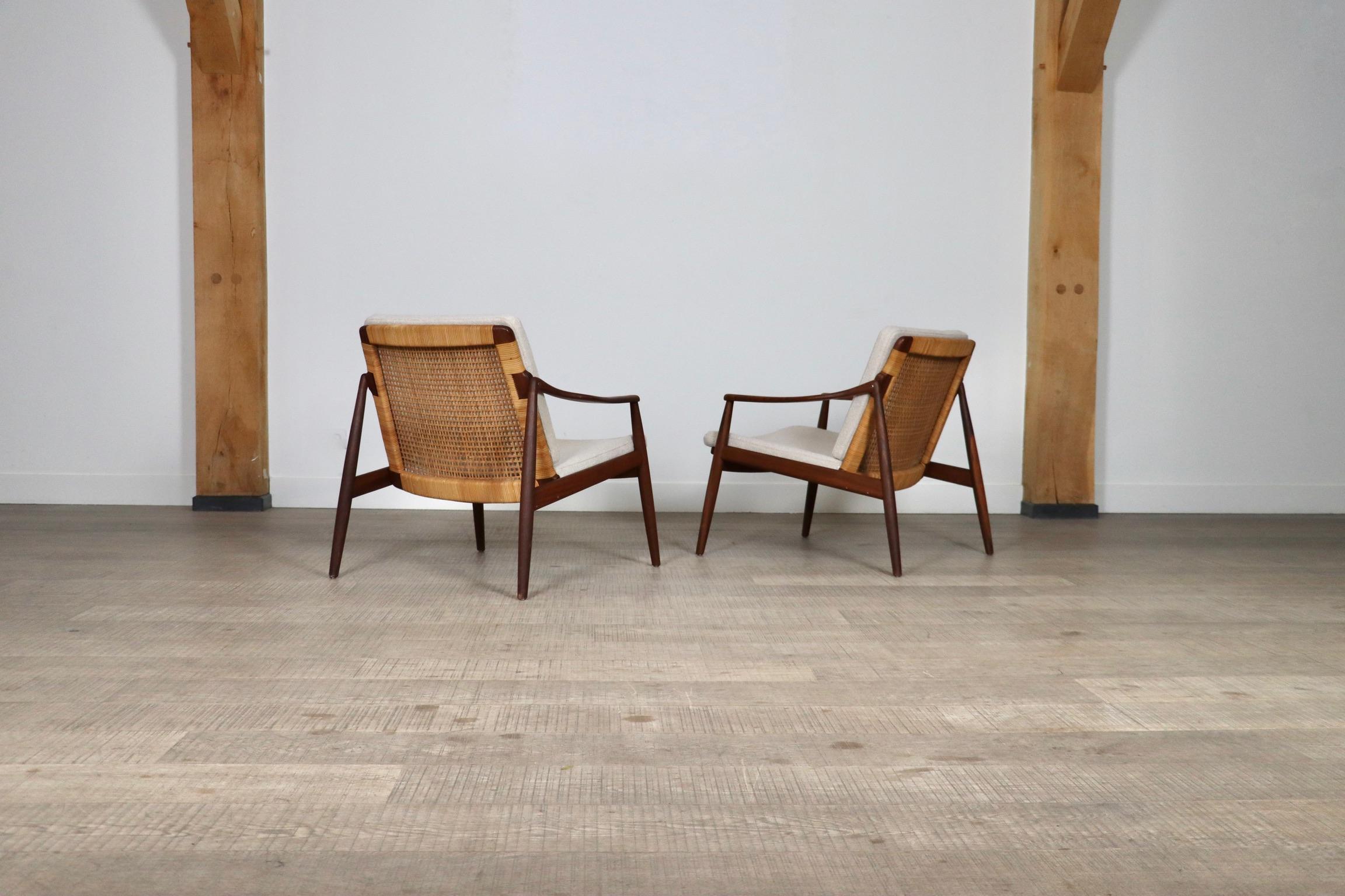 Pair Of Hartmut Lohmeyer Model 400 Lounge Chairs For Wilkhahn, 1959 For Sale 2