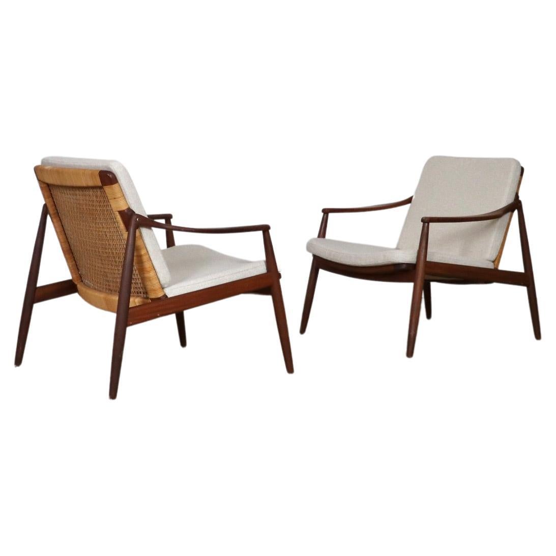 Ein Paar Hartmut Lohmeyer Modell 400 Lounge Chairs für Wilkhahn, 1959