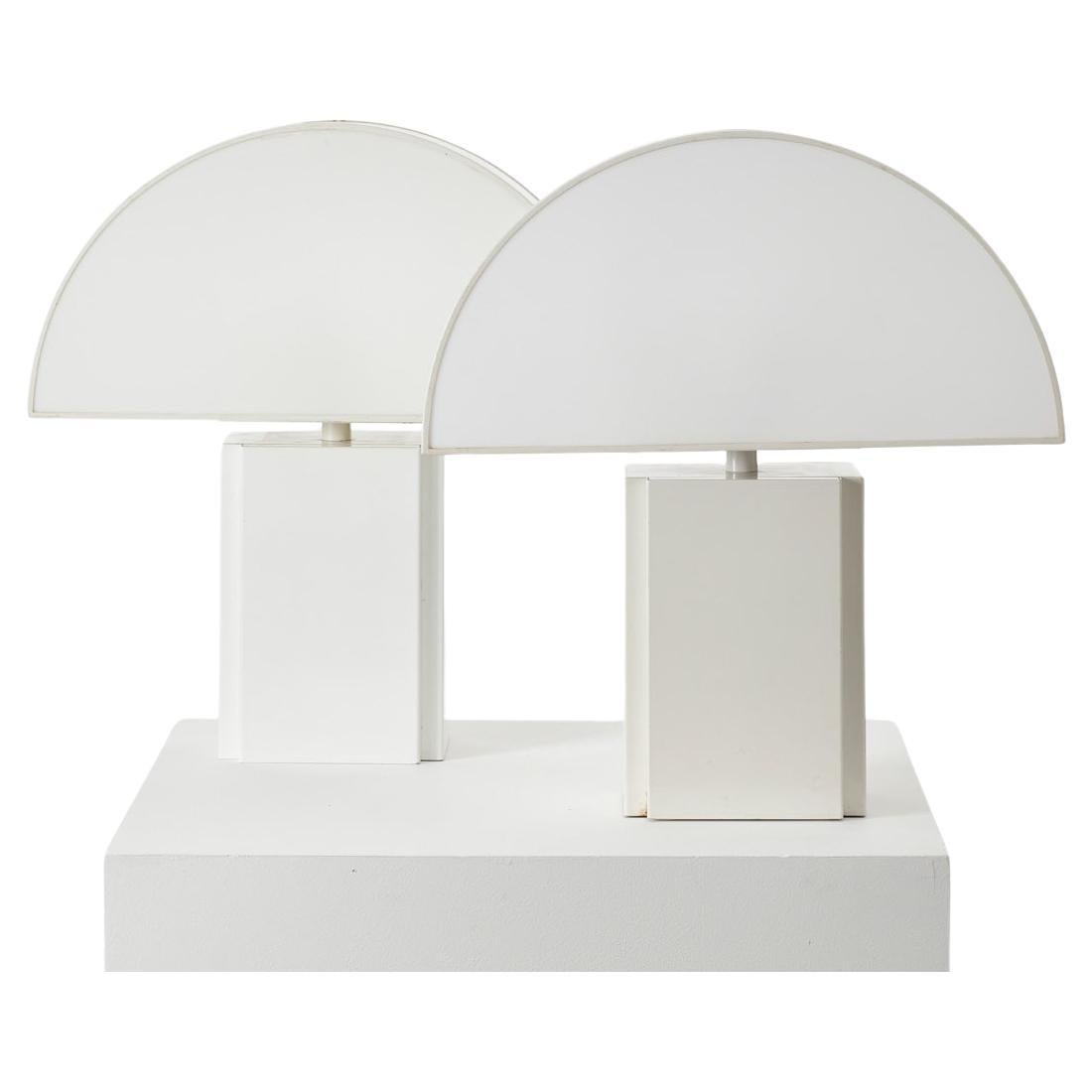 Pair of Harvey Guzzini Olympe Table Lamps for ED, Italy 1970s
