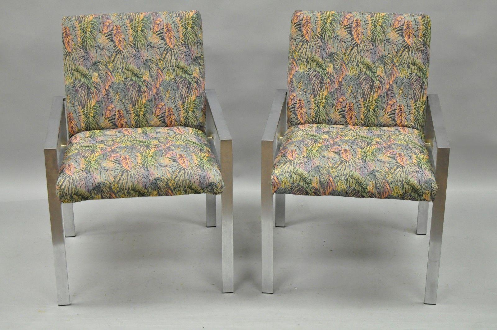 Paire de fauteuils de salon en aluminium attribués à Harvey Probber, style mi-siècle moderne en vente 5