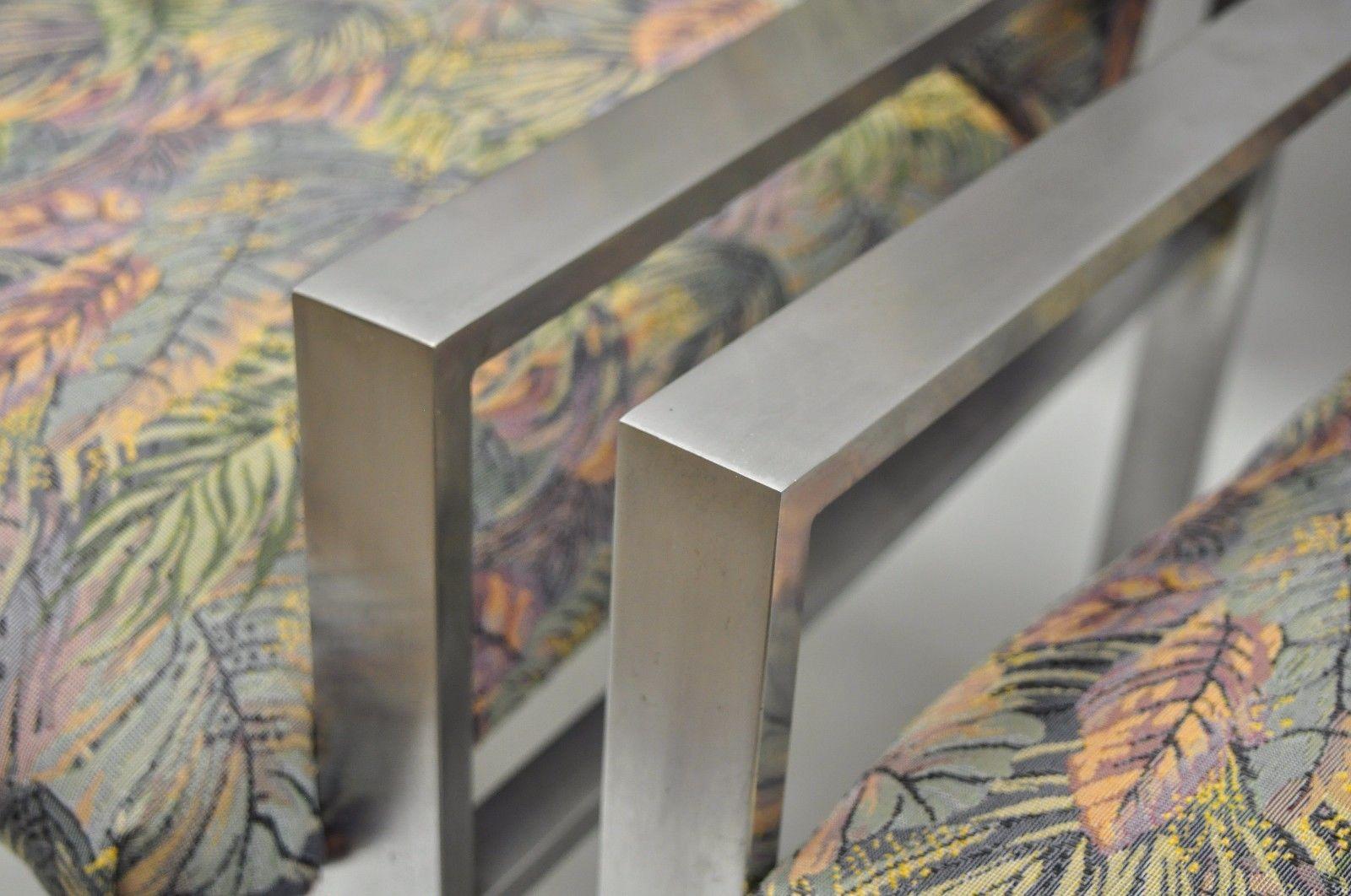 Américain Paire de fauteuils de salon en aluminium attribués à Harvey Probber, style mi-siècle moderne en vente
