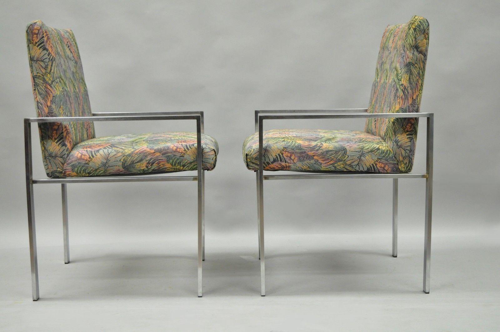Paire de fauteuils de salon en aluminium attribués à Harvey Probber, style mi-siècle moderne en vente 2