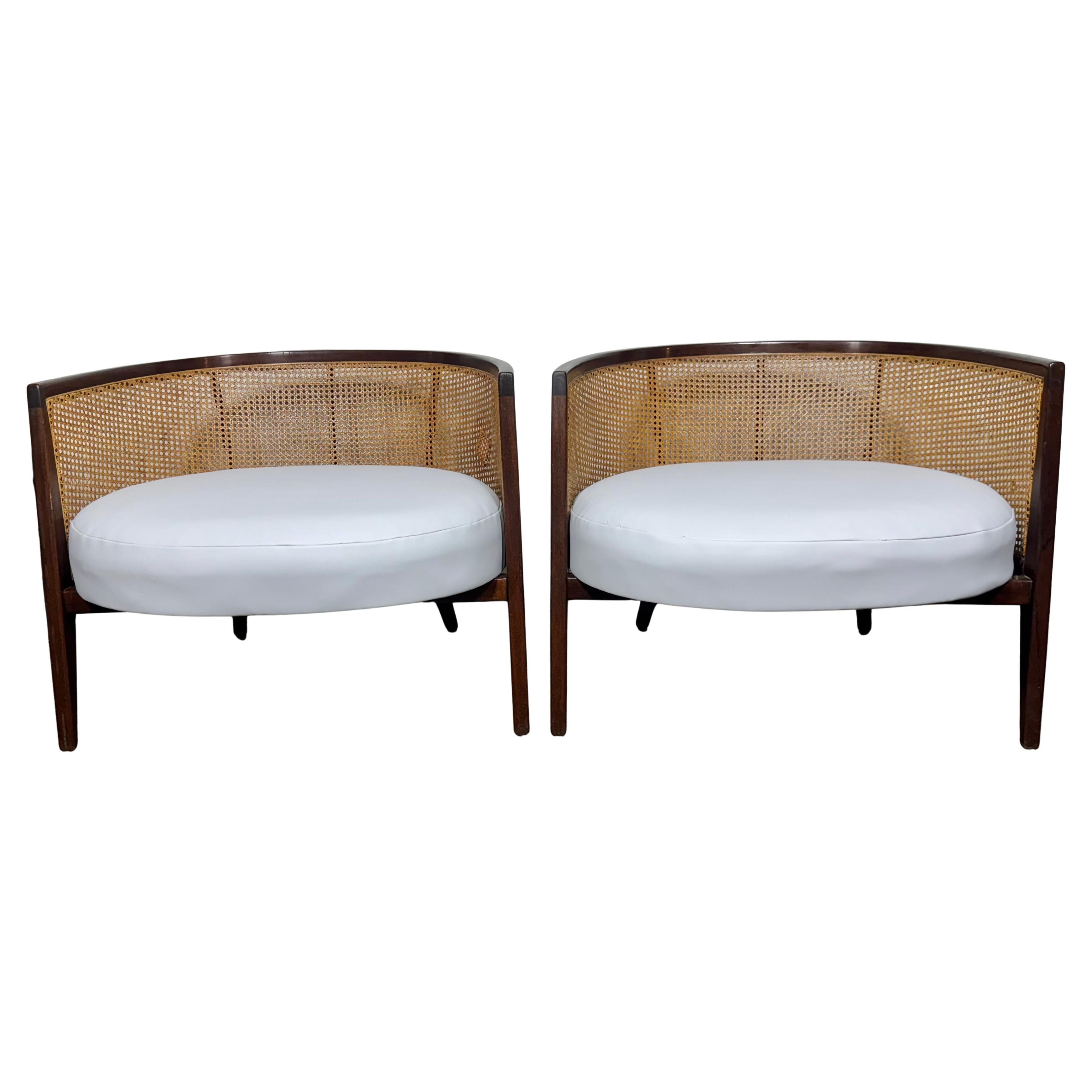 Coppia di sedie Harvey Probber con schienale a canna (HOOP) / Modernismo classico