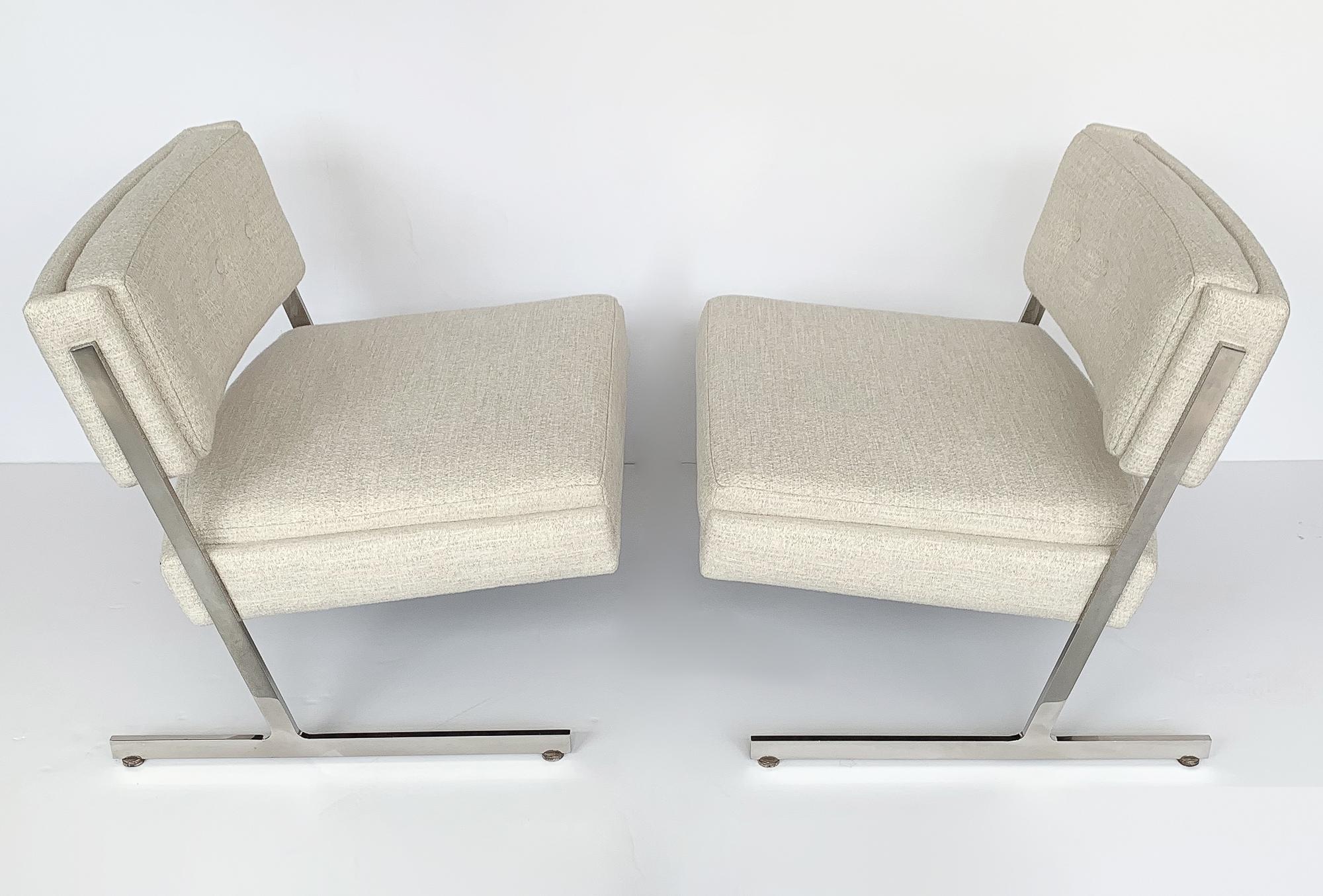 Mid-Century Modern Pair of Harvey Probber Cantilever Slipper Lounge Chairs