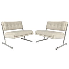 Pair of Harvey Probber Cantilever Slipper Lounge Chairs