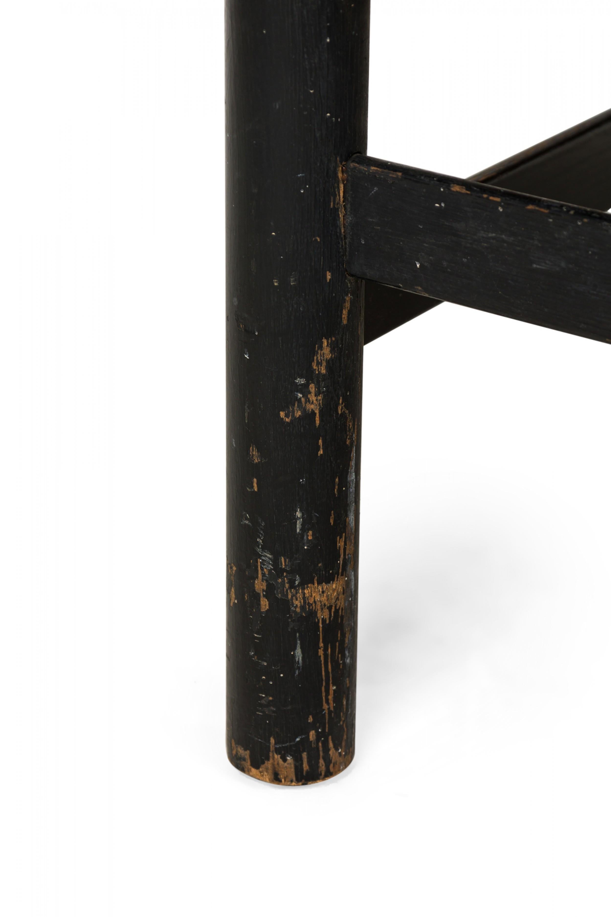 Mid-Century Modern Paire de chaises pantoufles noires extra larges rembourrées Harvey Probber en vente