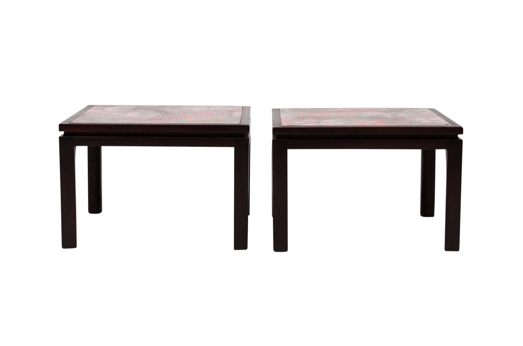 American Pair of Harvey Probber Flower Side Tables