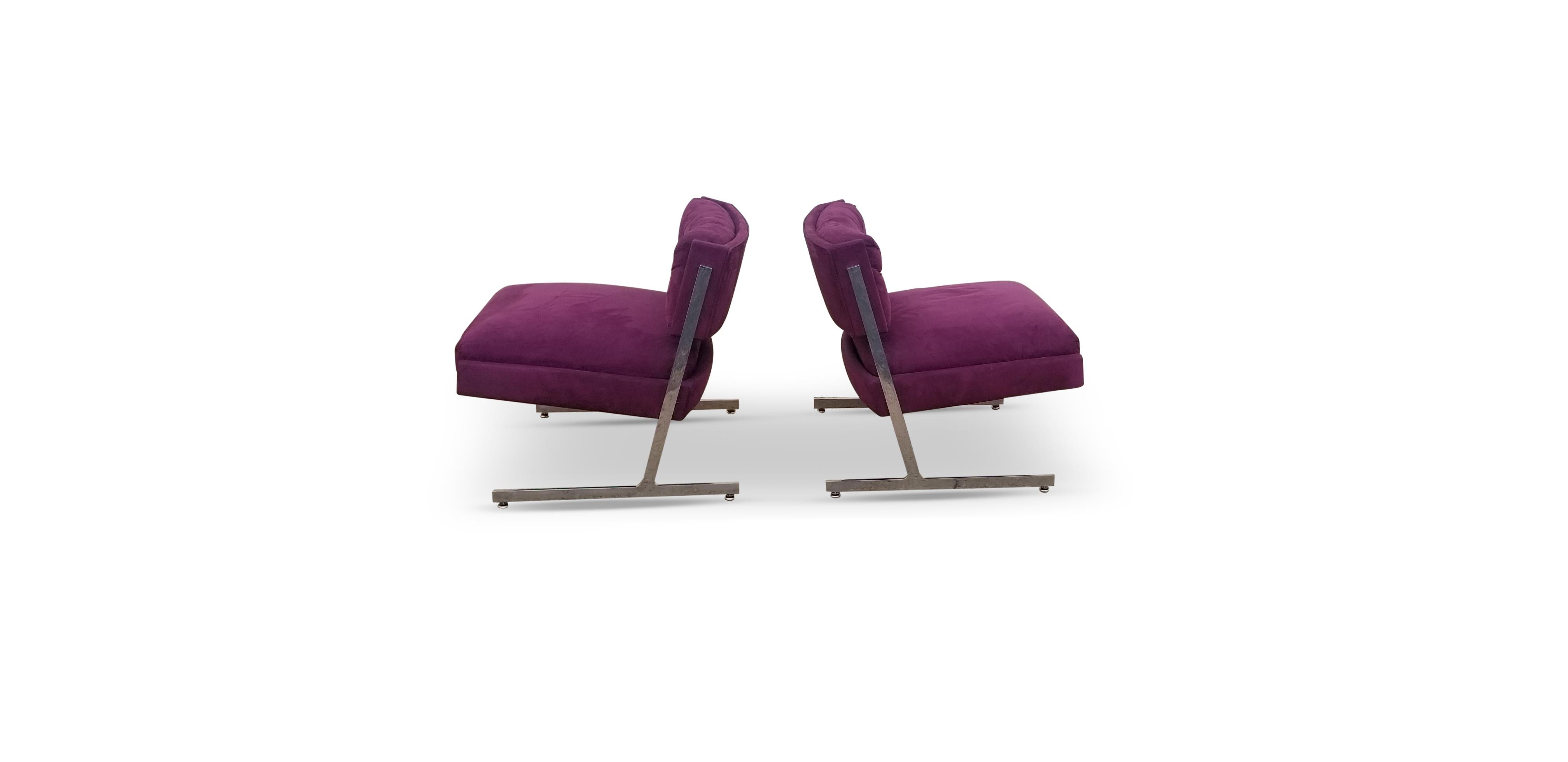 Pair of Harvey Probber lounge chairs.