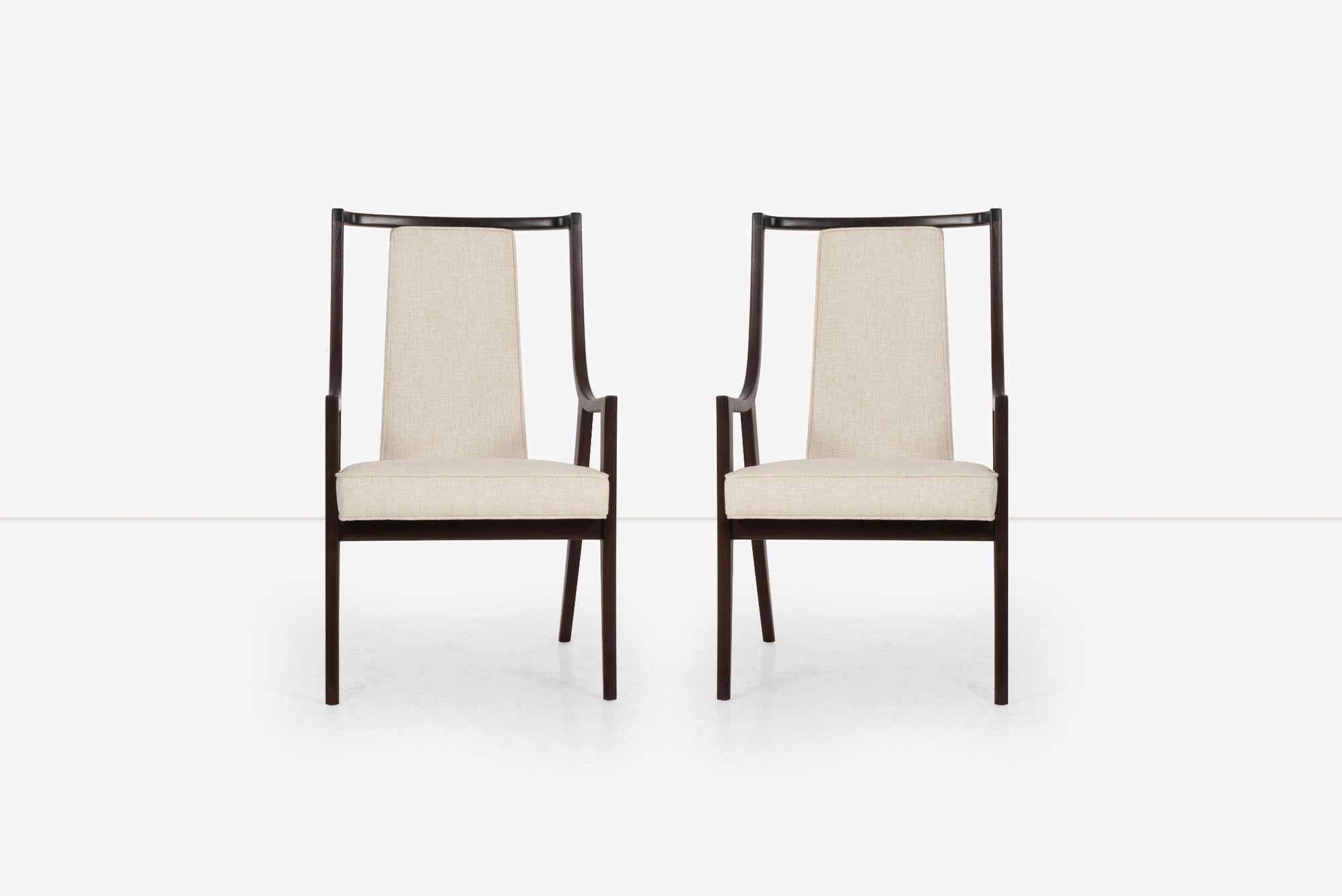 Mid-Century moderno Coppia di sedie con gambe a sciabola di Harvey Probber degli anni '60 in vendita