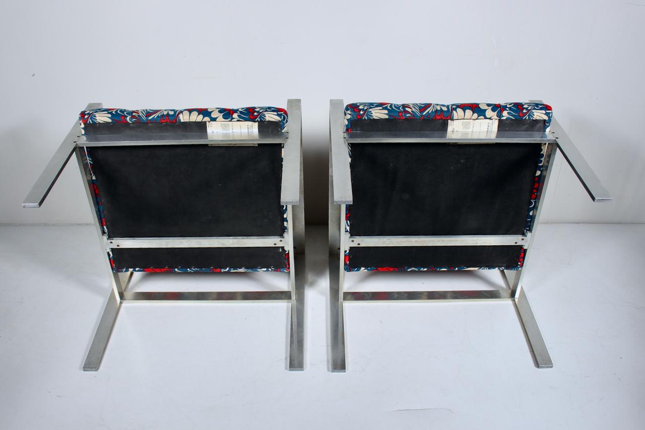 Pair of Harvey Probber Solid Bar Aluminum Lounge Chairs, 1960's For Sale 11