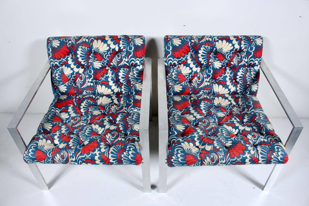 Pair of Harvey Probber Solid Bar Aluminum Lounge Chairs, 1960's For Sale 2