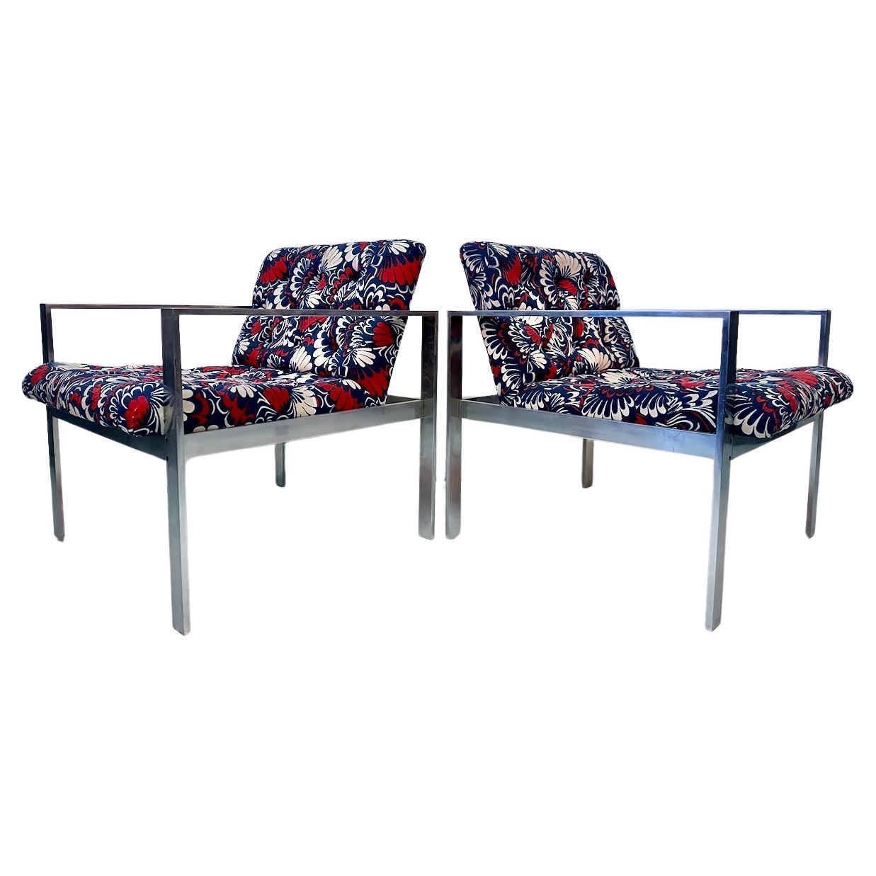 Pair of Harvey Probber Solid Bar Aluminum Lounge Chairs, 1960's