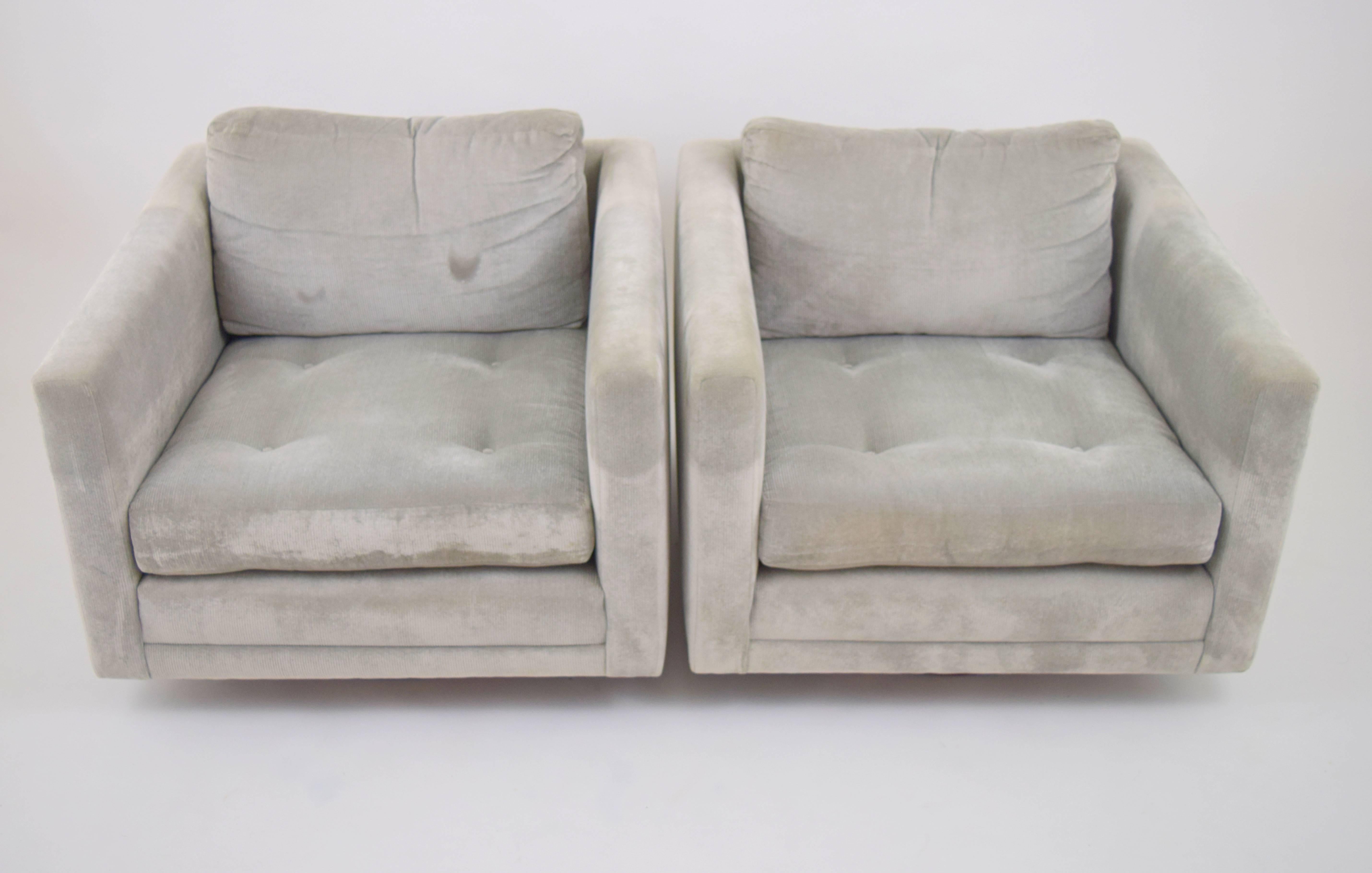 American Pair of Harvey Probber Swivel Chairs