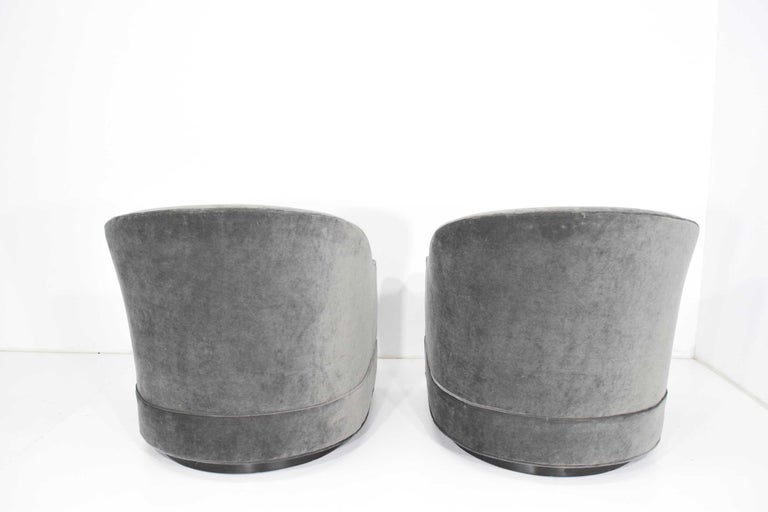 Pair of Harvey Probber Swivel Lounge Chairs For Sale at 1stdibs