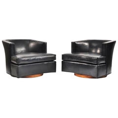 Paar Harvey Probber Swivel Lounge Chairs