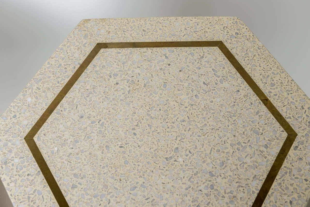 Mid-20th Century Pair of Harvey Probber Terrazzo and Dark Walnut Tables For Sale