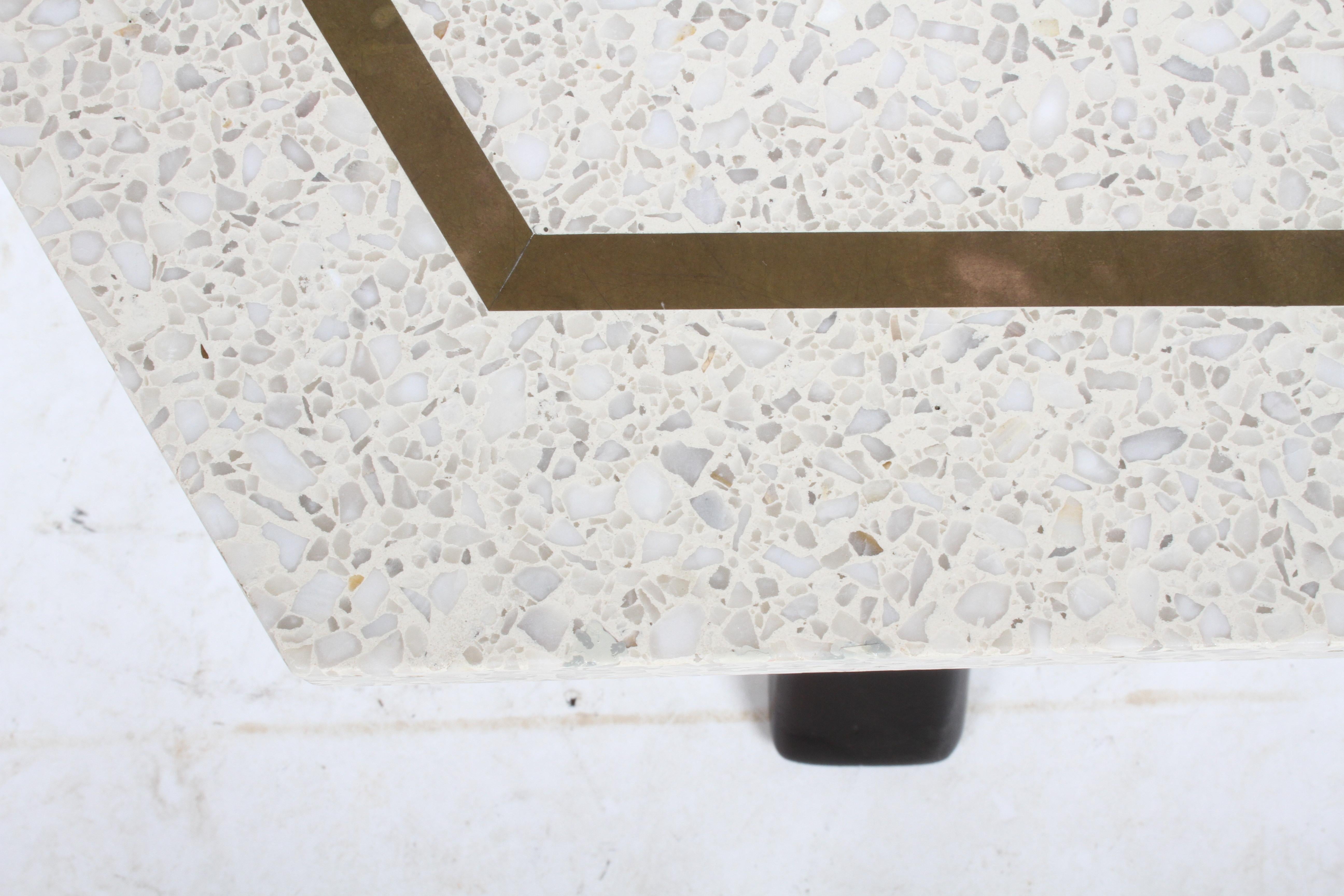 Pair of Harvey Probber Terrazzo Hexagonal Side Tables In Good Condition In St. Louis, MO