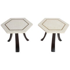 Pair of Harvey Probber Terrazzo Hexagonal Side Tables