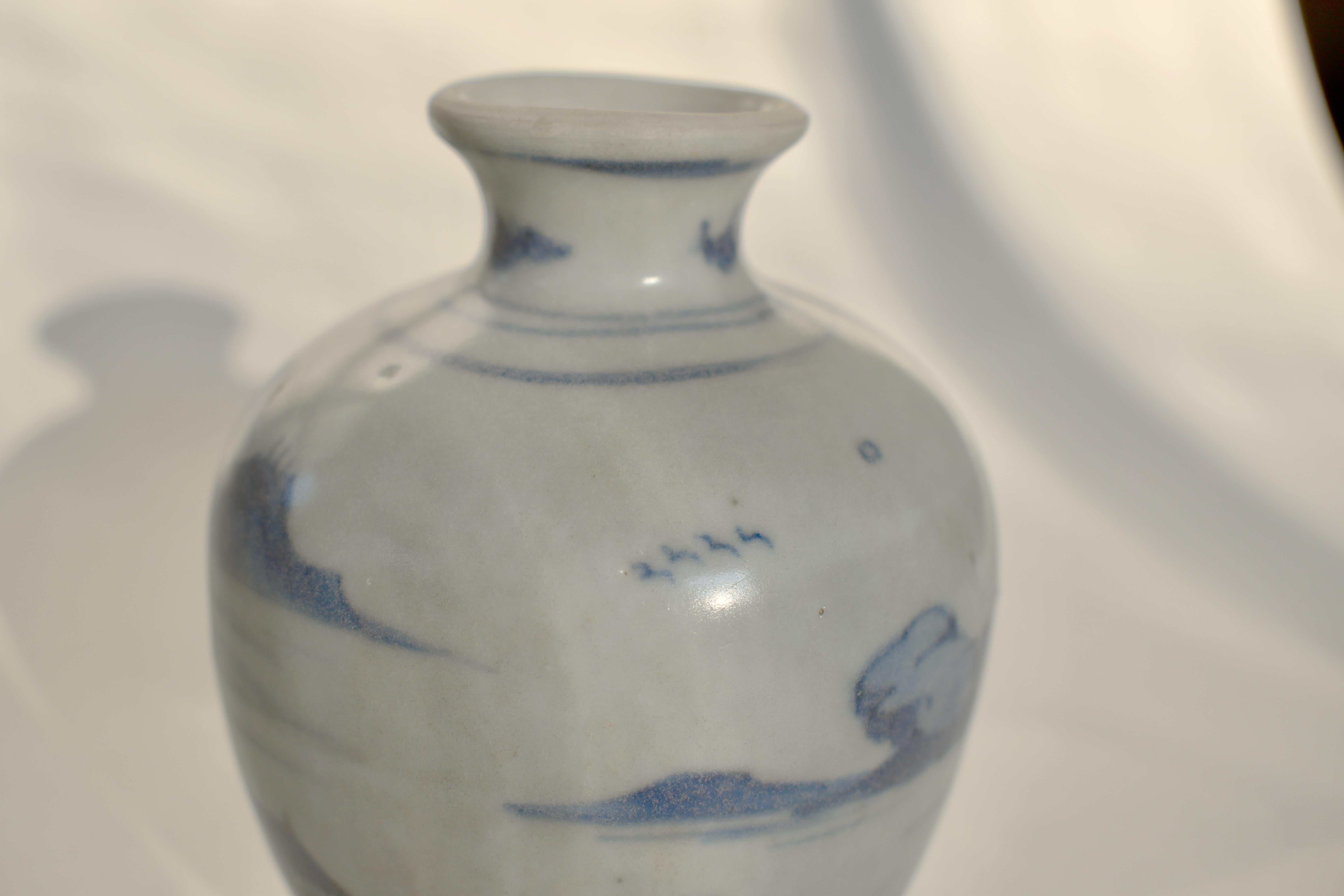 Paire de pots en porcelaine bleue et blanche de la collection Hatcher en vente 4