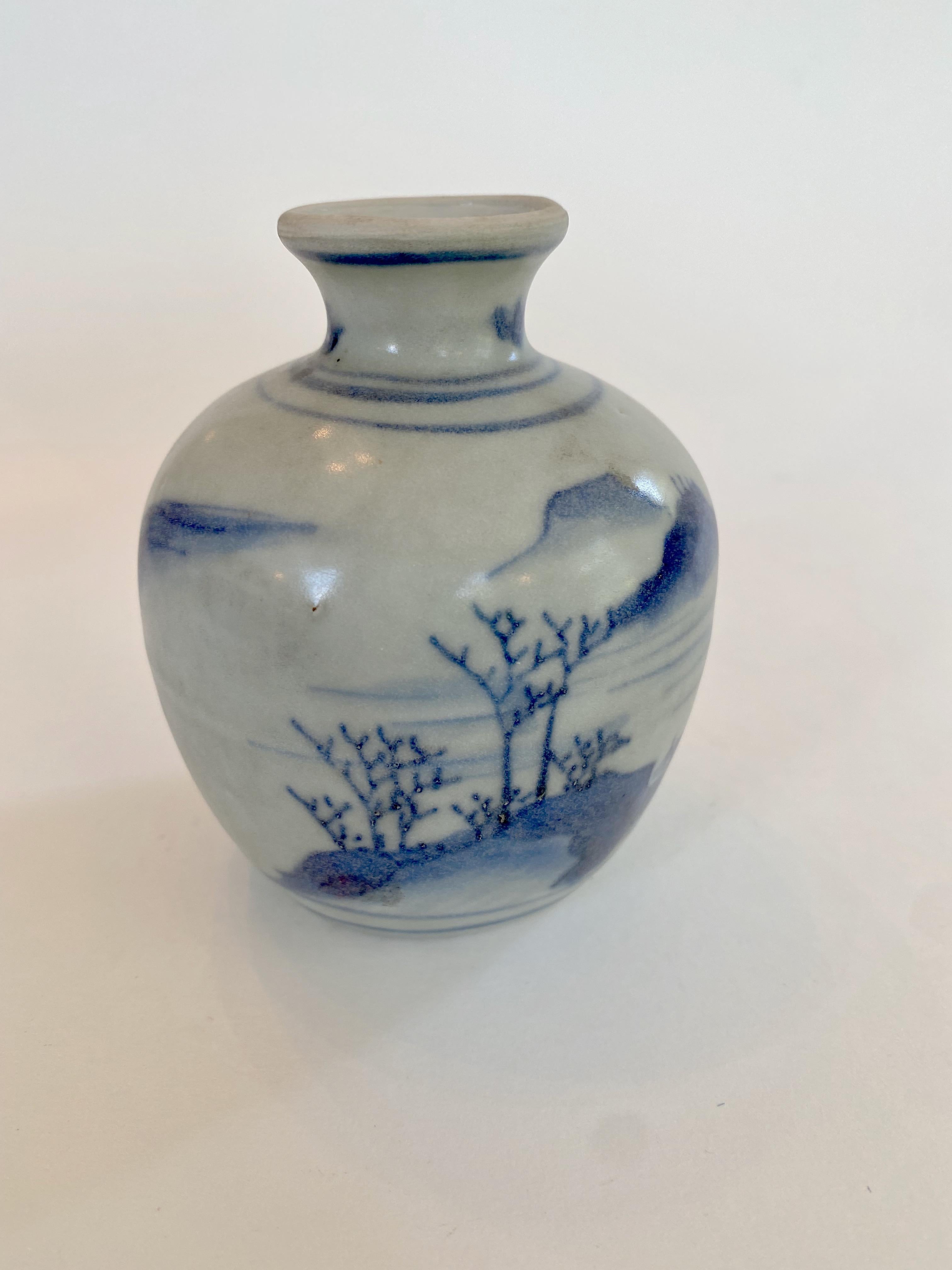 Porcelaine Paire de pots en porcelaine bleue et blanche de la collection Hatcher en vente