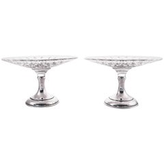 Antique Pair of Hawkes Compotes