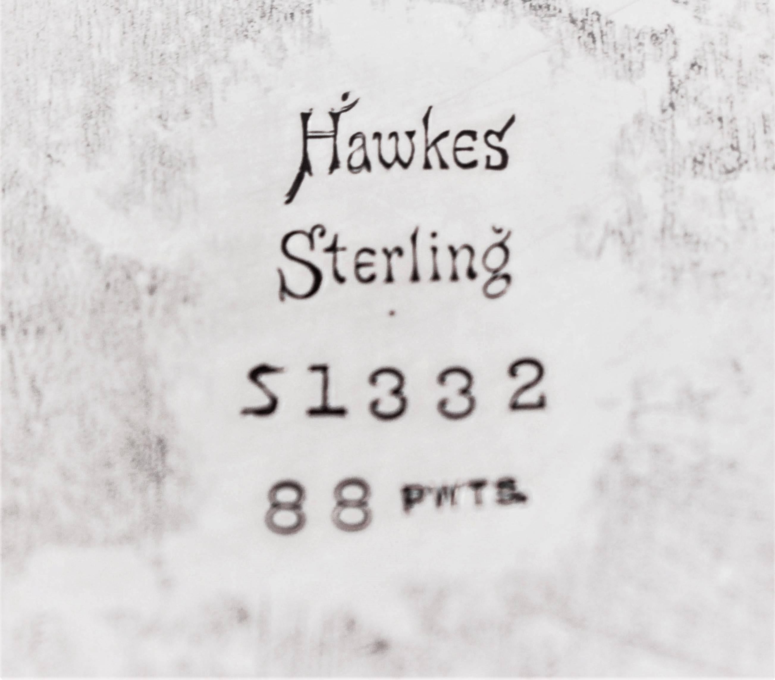 Sterling Silver Pair of Hawkes Trumpet Vases