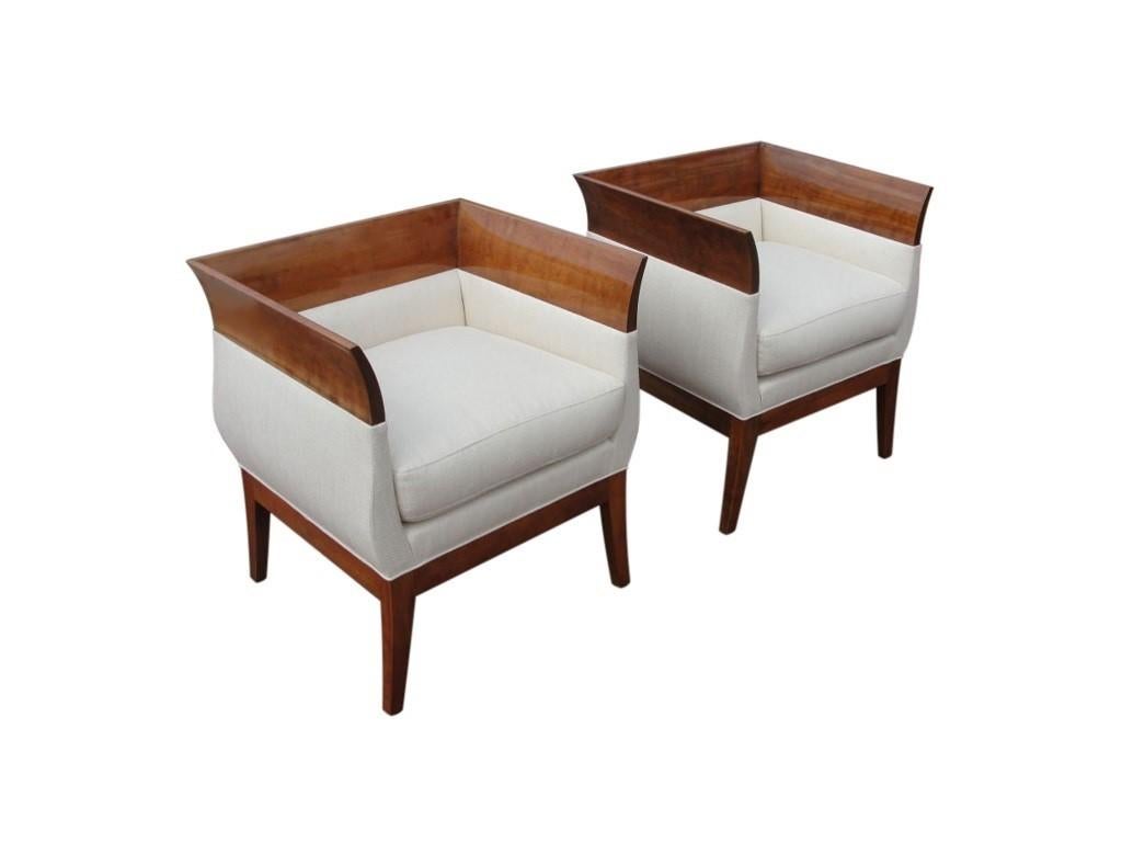 American Pair of HBF Chalice Chairs by Orlando Diaz-Azcuy For Sale