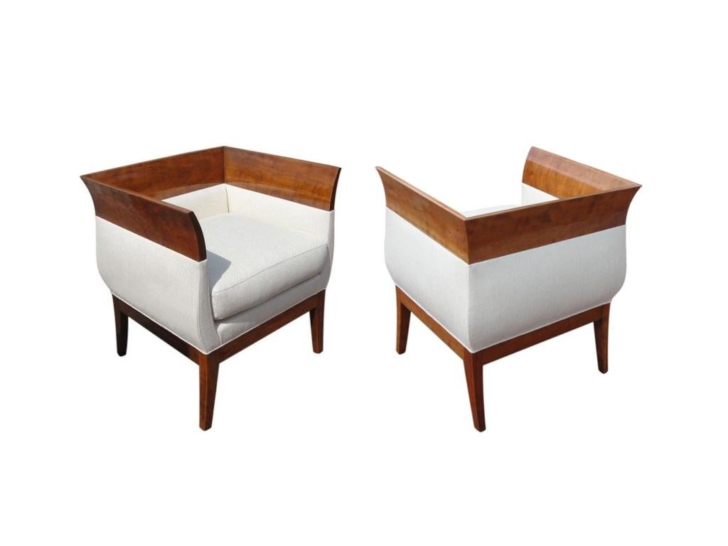 Late 20th Century Pair of HBF Chalice Chairs by Orlando Diaz-Azcuy For Sale